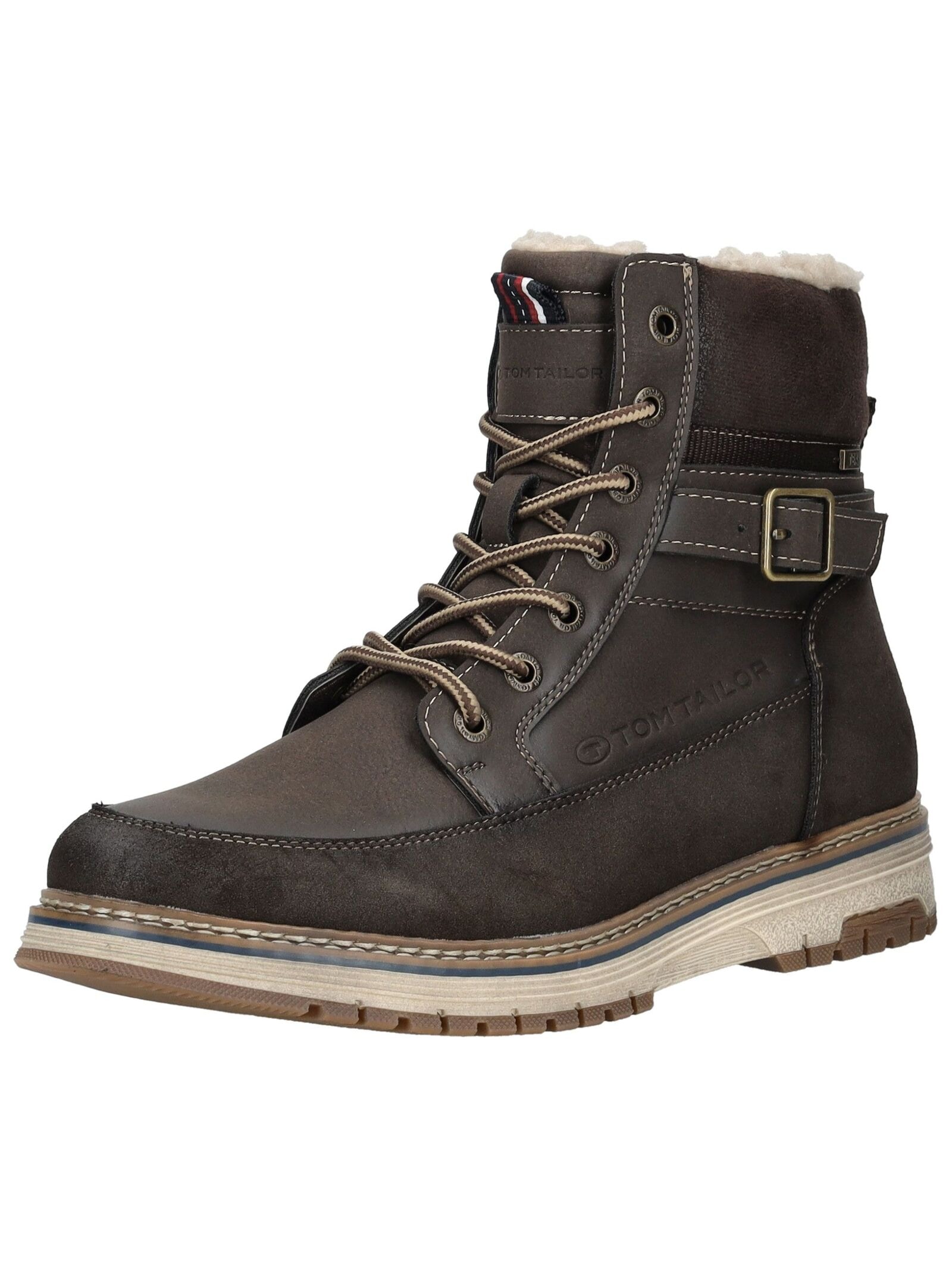 TOM TAILOR Schnürstiefelette "Tom Tailor Stiefelette Lederimitat" günstig online kaufen