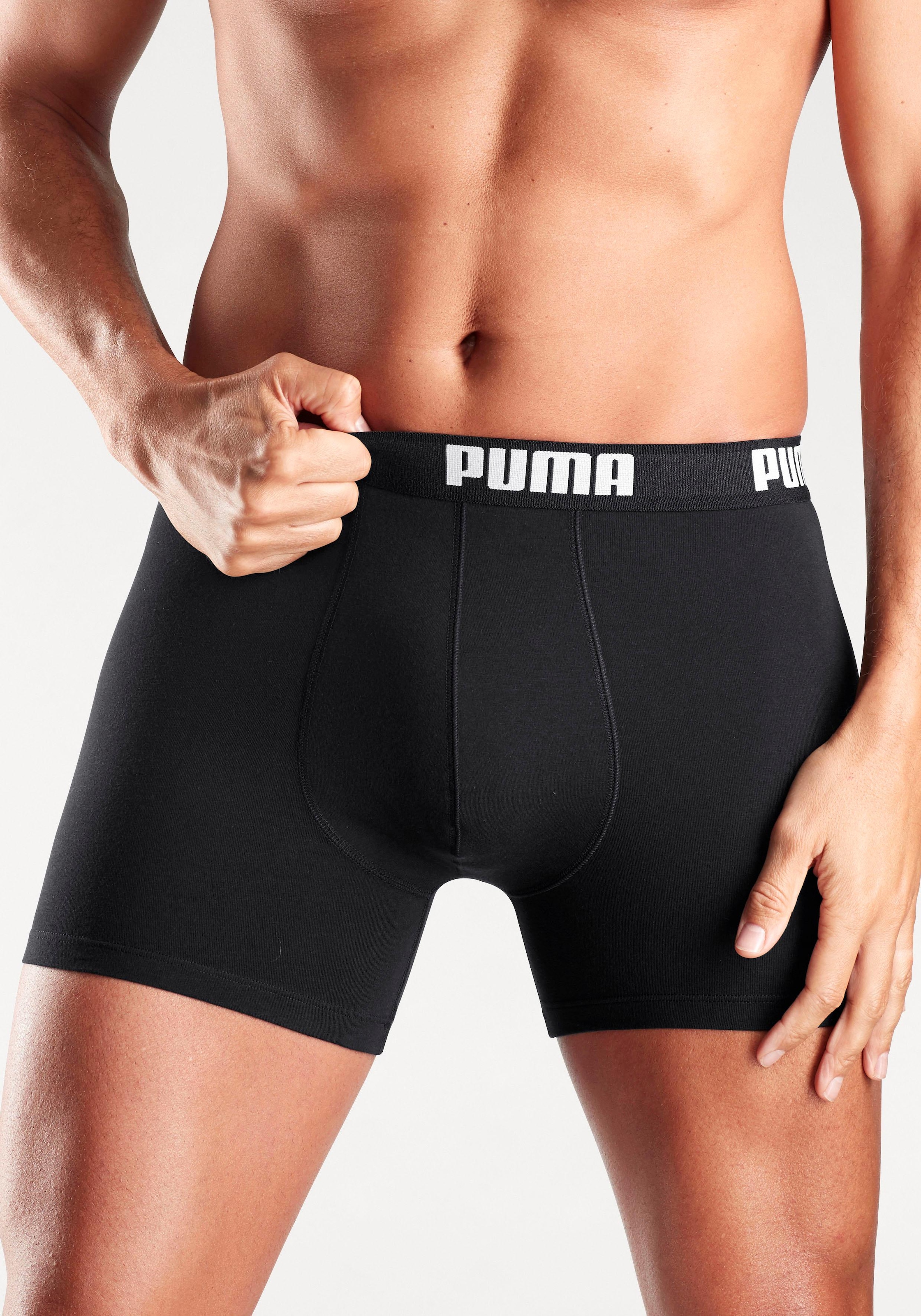 PUMA Boxer, (Packung, 3er-Pack), mit Marken-Logo im Bund