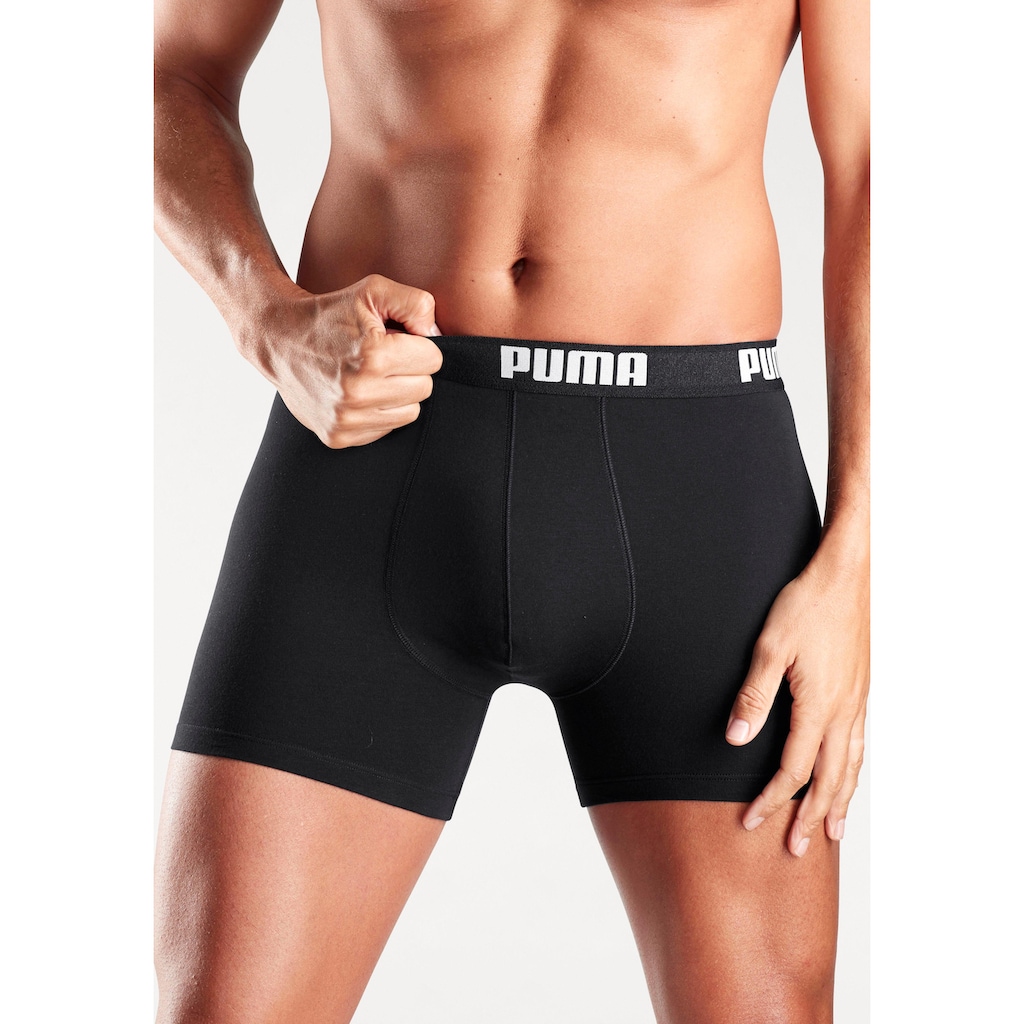 PUMA Boxer, (Packung, 3 St.), mit Marken-Logo im Bund