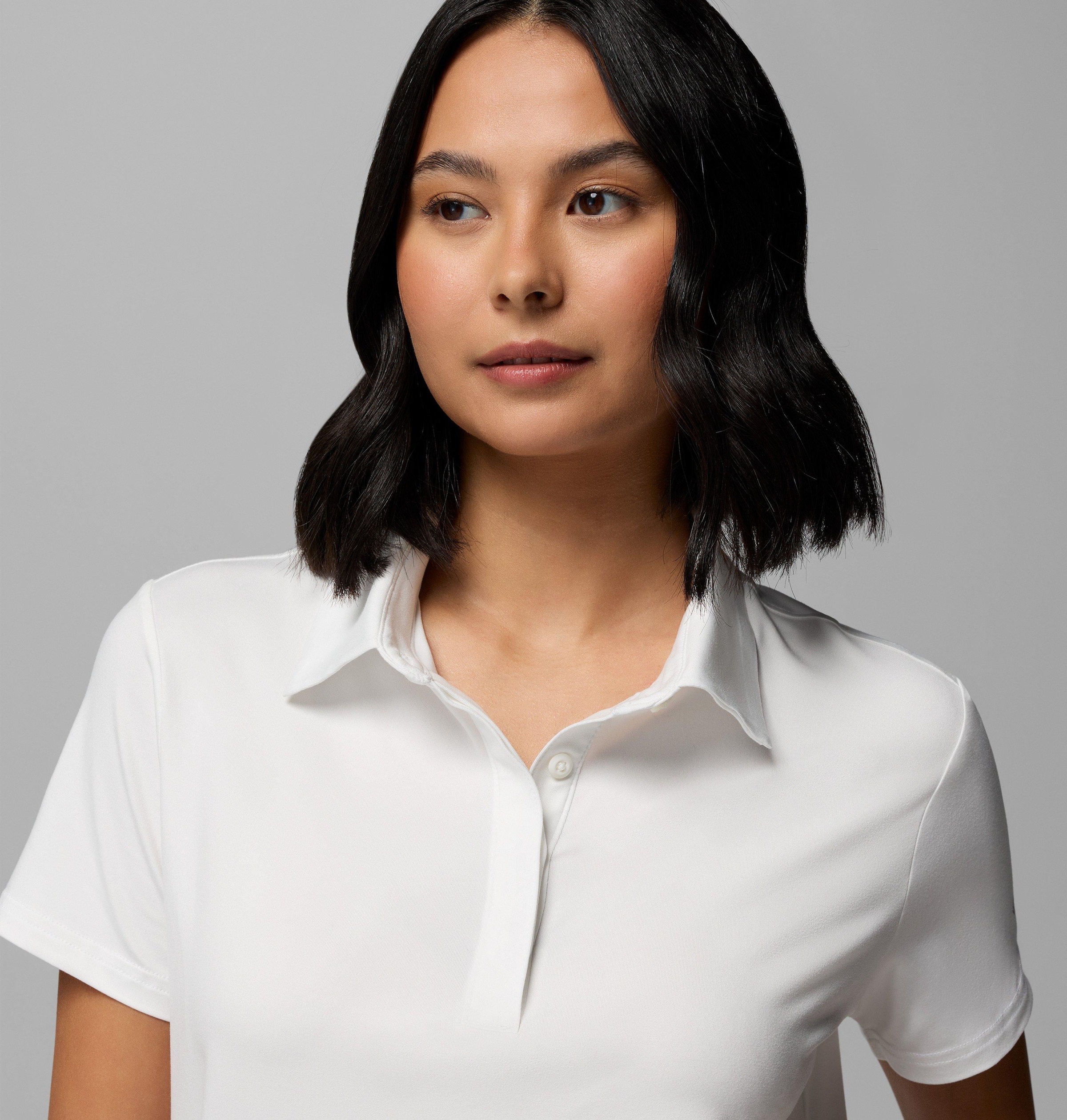 Columbia Poloshirt Kurzarm, aus Polyester und Elasthan, sportliche Passform
