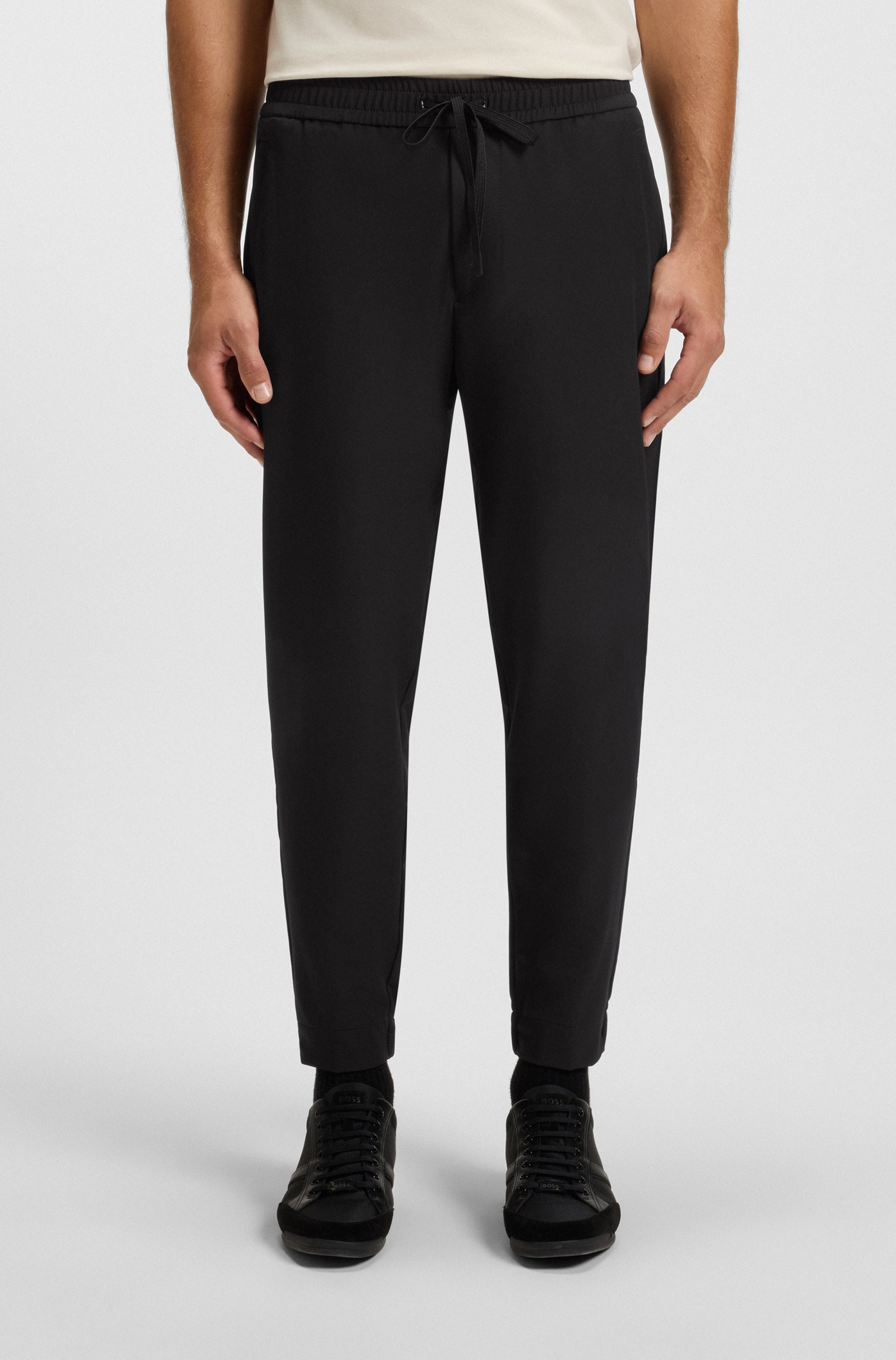 BOSS GREEN Stretch-Hose "T Flex" Tapered-fit Hose mit elastischem Bund und Kordelzug