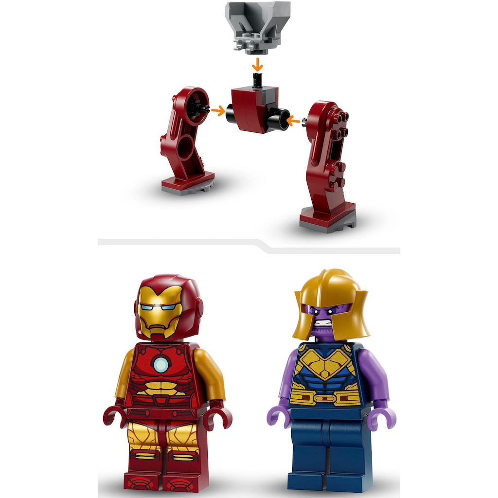 LEGO® Konstruktionsspielsteine »Iron Man Hulkbuster vs. Thanos (76263), LEGO® Marvel«, (66 St.), Made in Europe