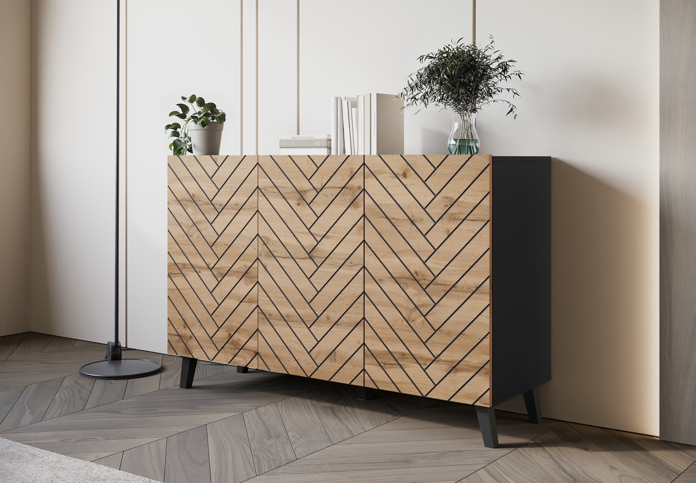 INOSIGN Sideboard "PHUKET" 1 Stk. tlg. Modernes Sideboard mit 6 Fächern, Br günstig online kaufen