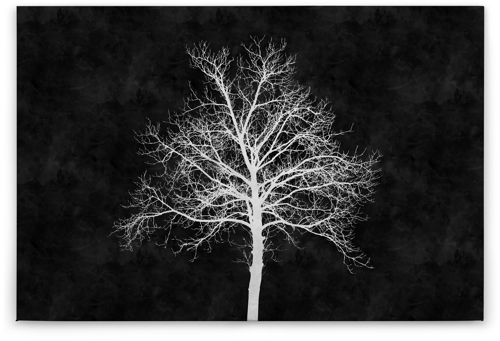 A.S. Création Leinwandbild »blackboard«, Kunst-Gemälde-Kinder, (1 St.), Schwarz-Weiß Baum Keilrahmen Tafel Leinwand-Bild Wohnzimmer modern