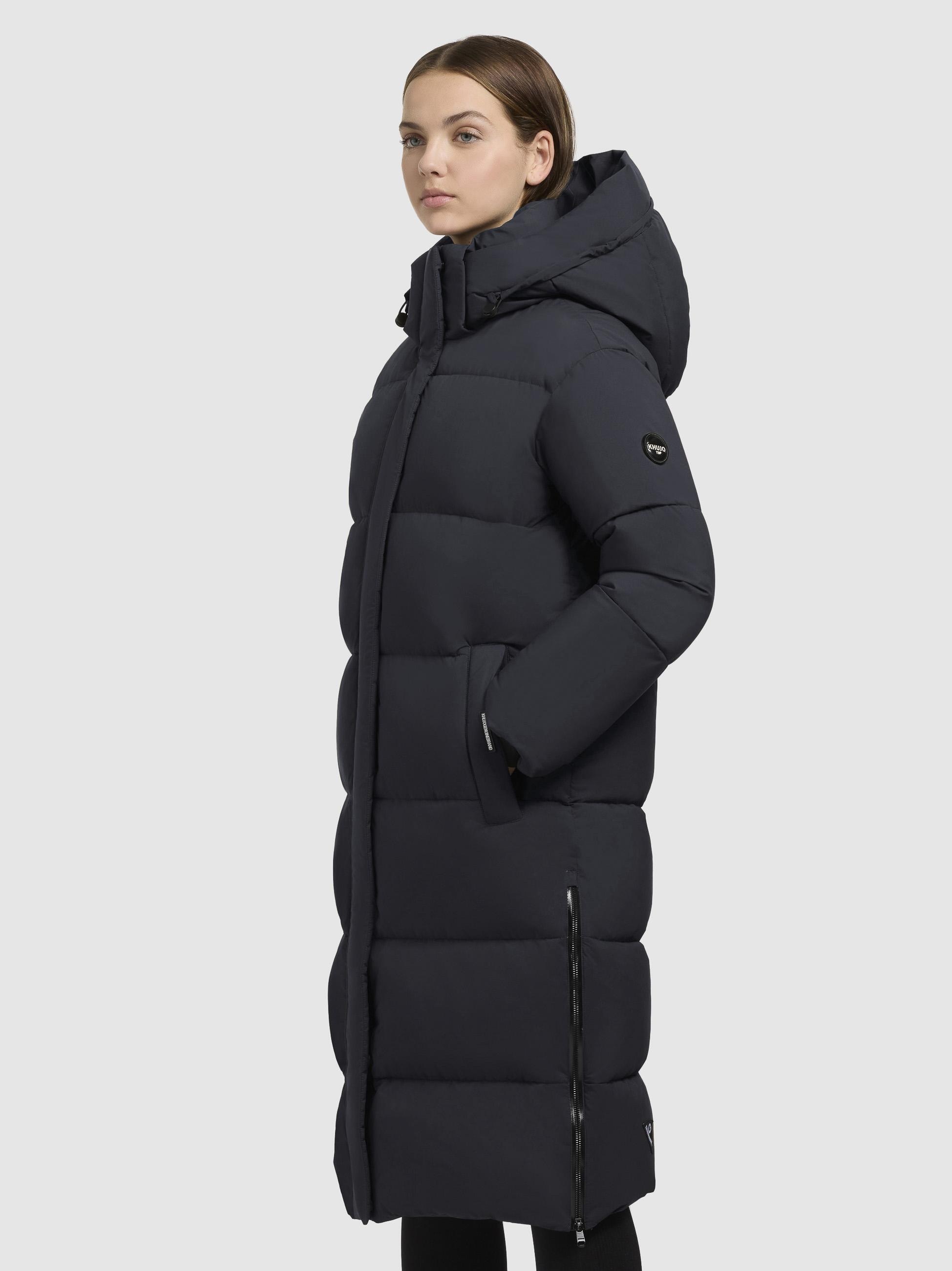 khujo Steppmantel »Rachel Matt-YM«, Warmer gesteppter Damen Mantel mit (abnehmbarer Kapuze)