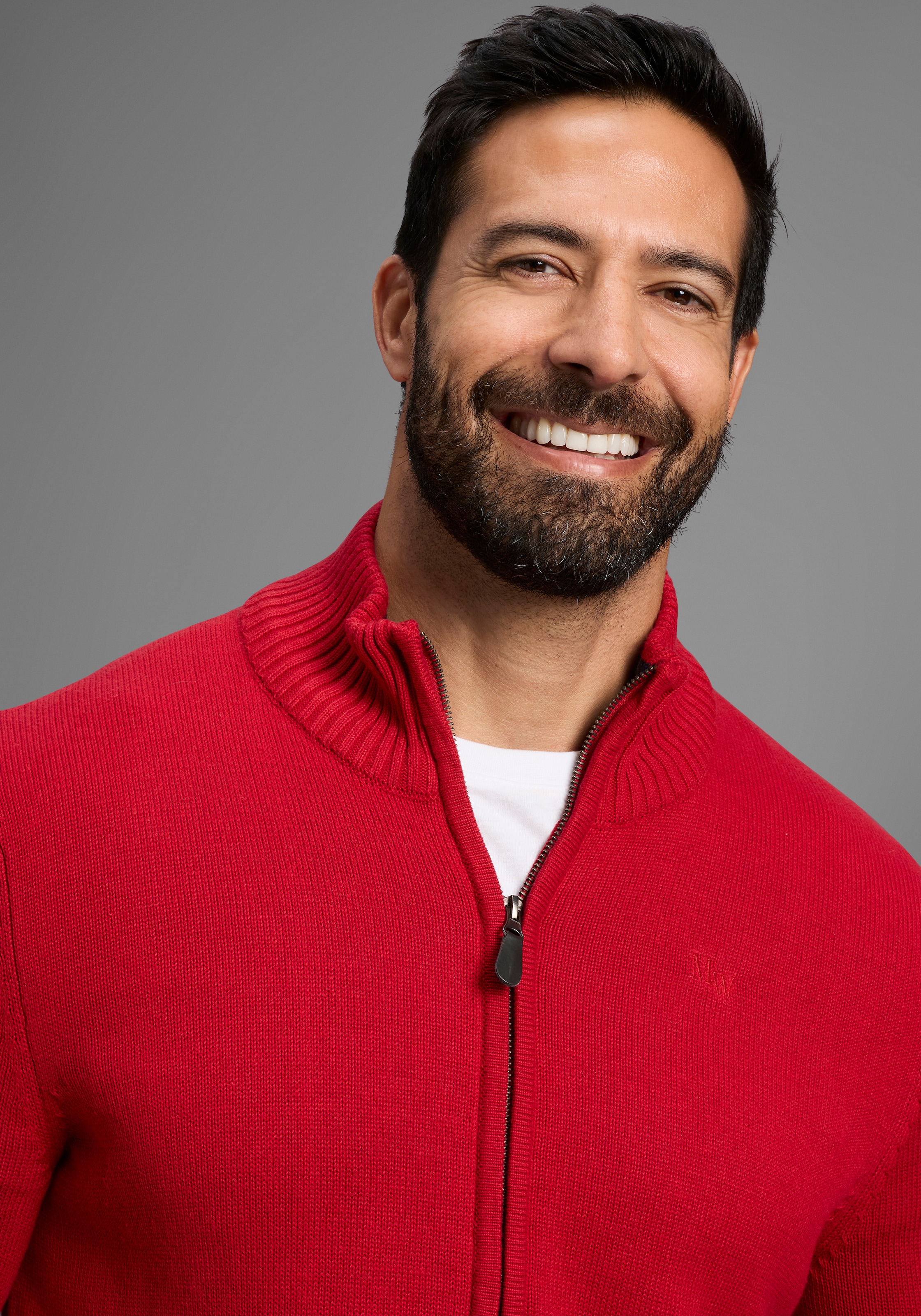 Man's World Strickjacke »neue Farben!«, aus Baumwollmischung