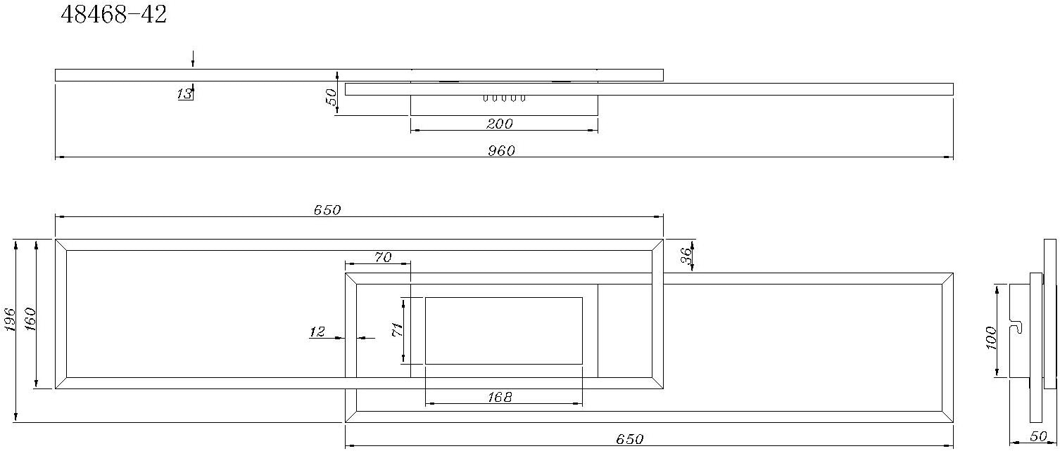 GLOBO LIGHTING LED Deckenleuchte »SAUNDERS«, Leuchtmittel LED-Modul | LED fest integriert, Deckenlampe/Wohnzimmer/Schlafzimmer/modern