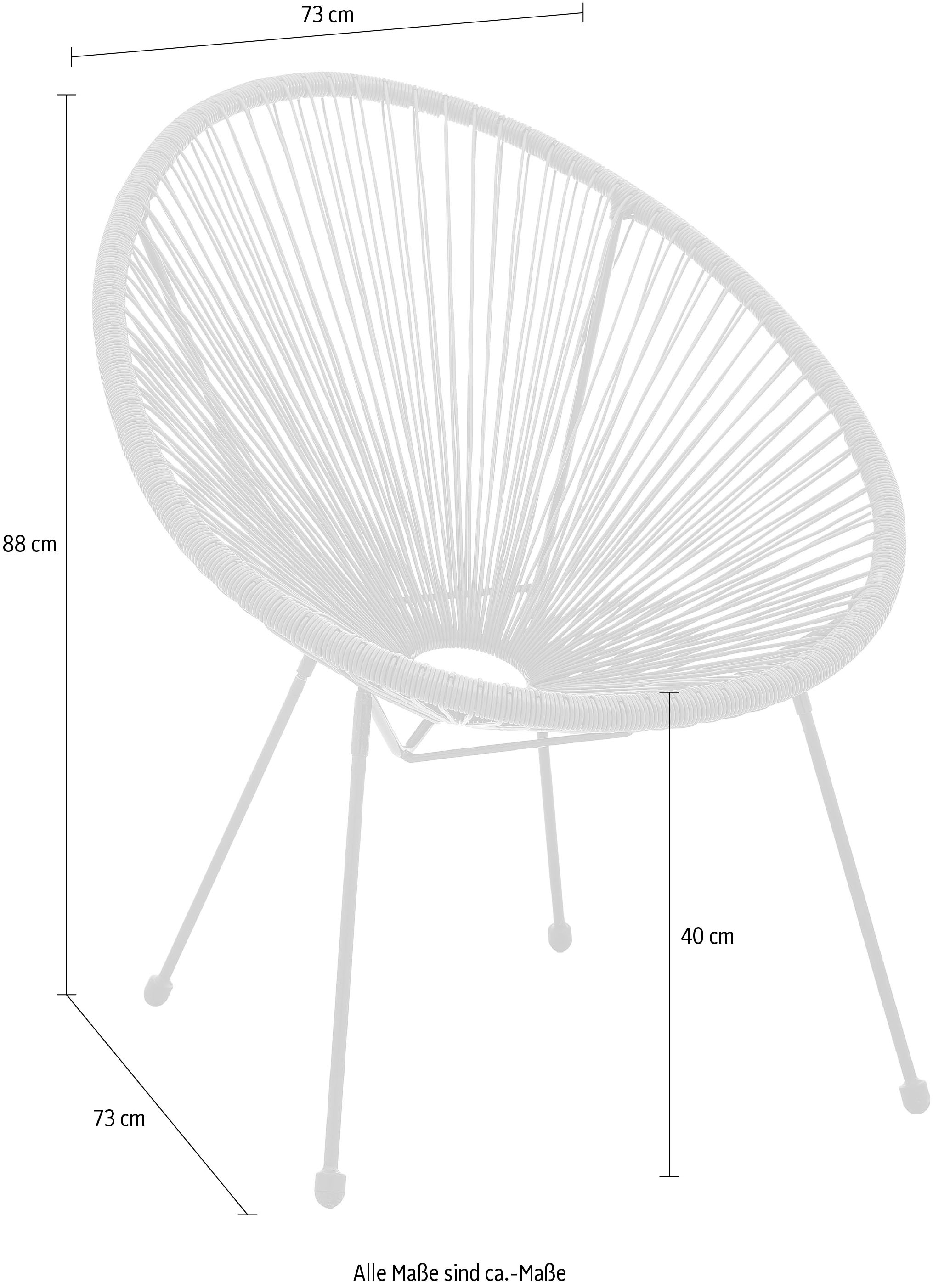 INOSIGN Stuhl, (Set), 2 St., runde Sitzschale im 2er-Set