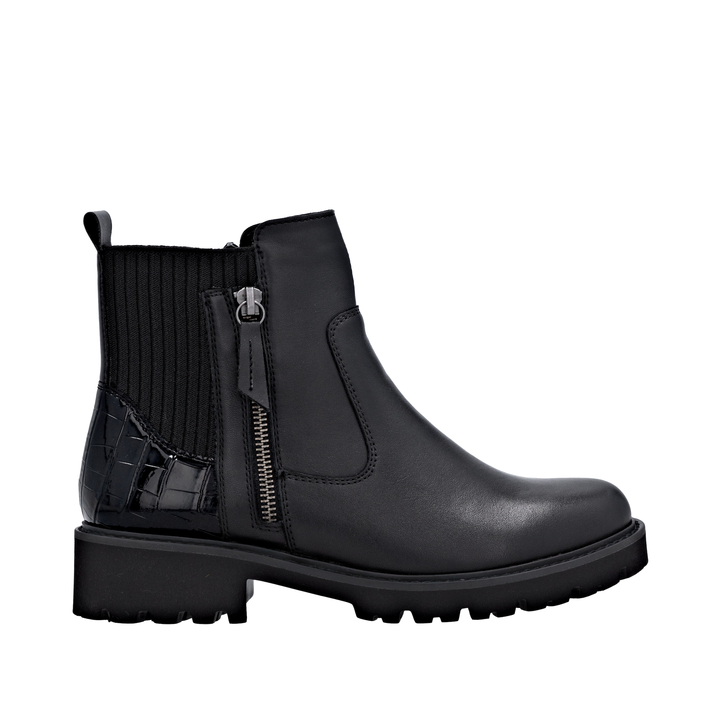 Remonte Chelseaboots, Stiefelette, Boots, Profilsohle, Blockabsatz, mit Innenreißverschluss