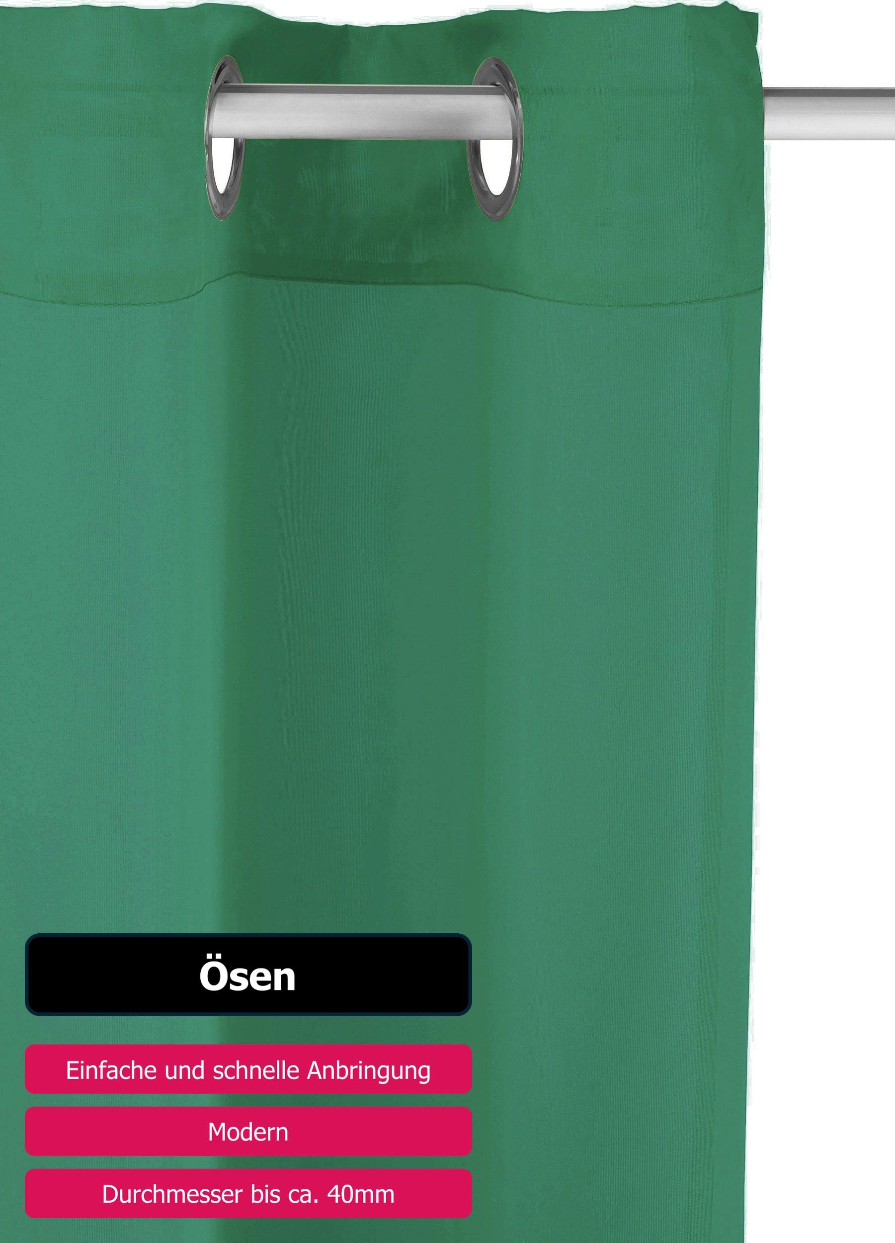 my home Gardine »XANA mit Ösen, Kräuselband oder Schlaufen«, (1 St.), Bestseller, einfarbig, 1 bzw. 2 Schals, pflegeleicht, Schal