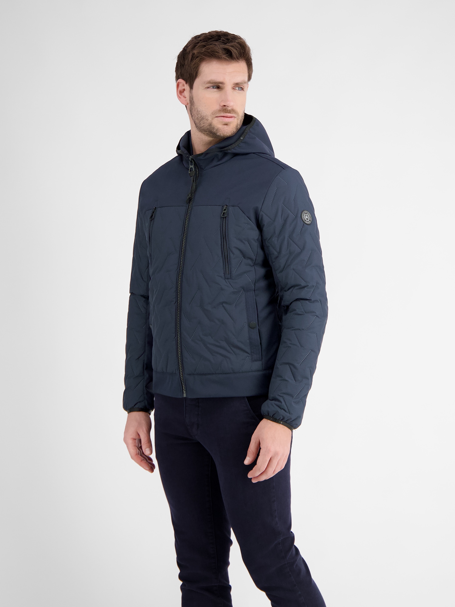LERROS Steppjacke »LERROS Herren Steppjacke mit Kapuze« mit Kapuze Wasser- und windabweisend