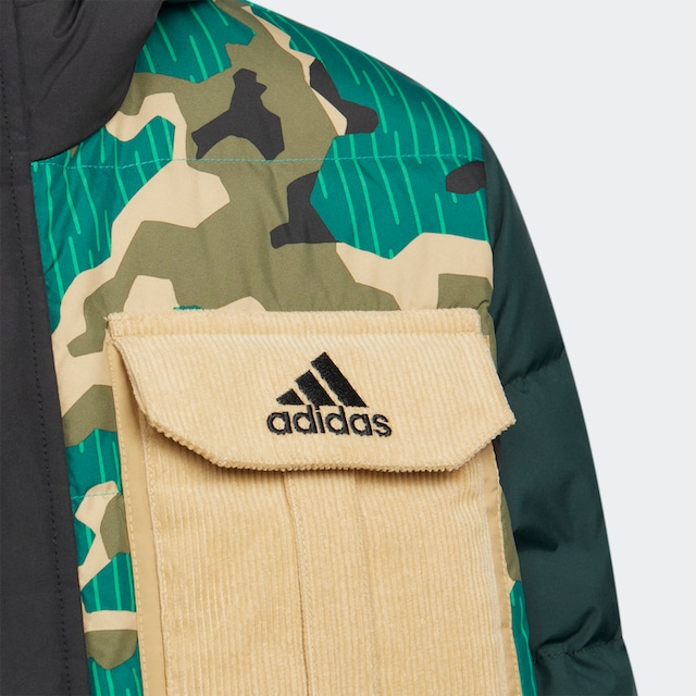 adidas Sportswear Outdoorjacke »ALLOVER PRINT BLOCK DAUNENJACKE« auf  Rechnung | BAUR