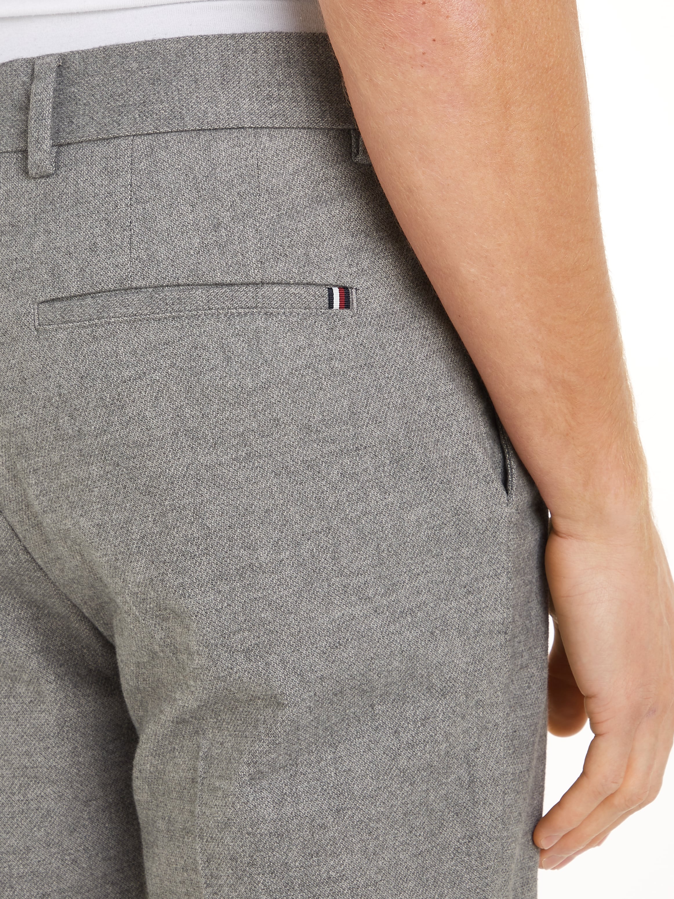 Tommy Hilfiger 5-Pocket-Hose »DC DENTON BRUSHED MARL«, meliertes Design, mit Bügelfalten