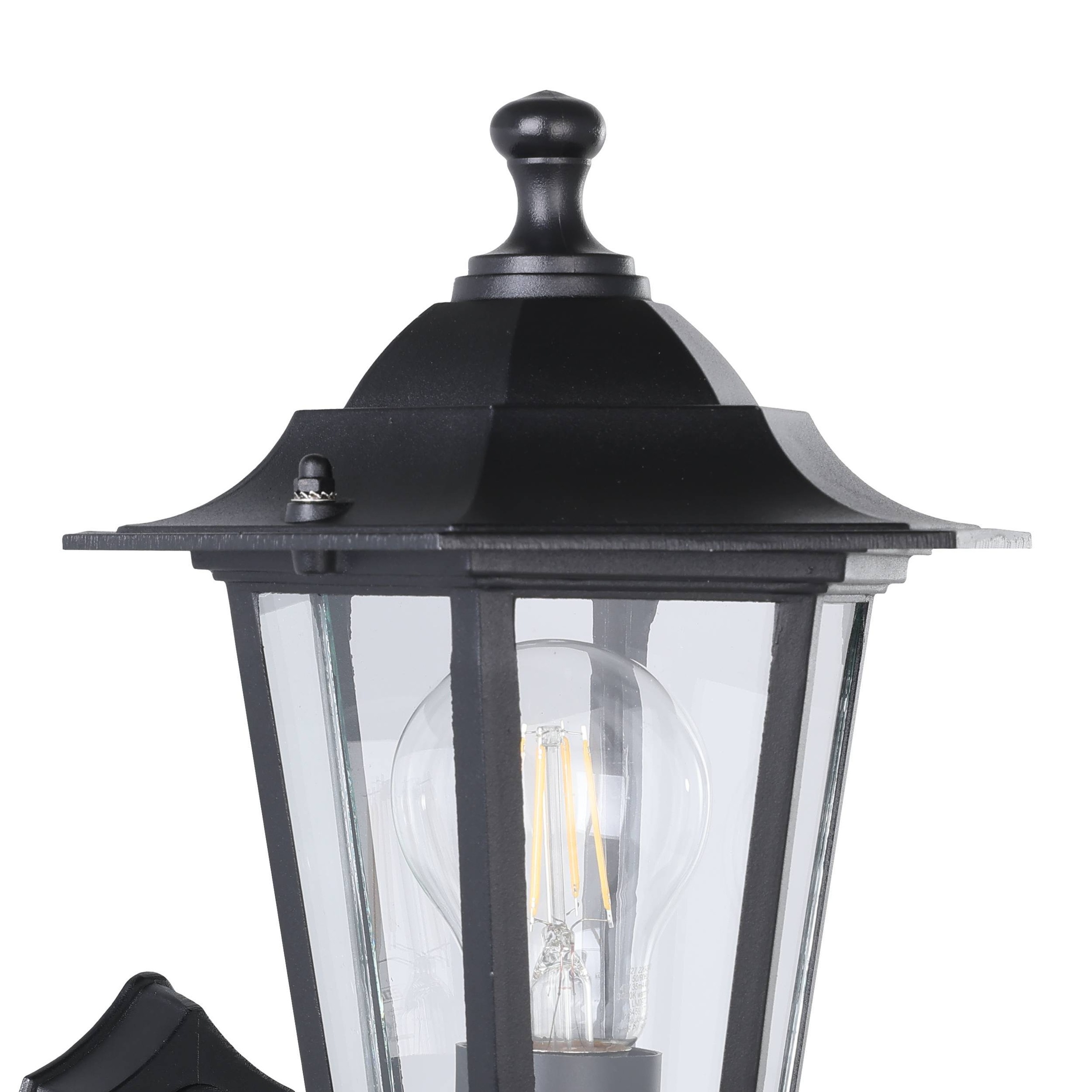 EGLO LED Wandleuchte »LATERNA 4 L16,5 x H32 x AL23 cm, spritzwassergeschützte Lampe«, 1 flammig, Leuchtmittel E27 | ohne Leuchtmittel, Außen-Wandlampe Laterna 4, Lampe, E27, IP44, L16,5 x H32 x AL23 cm