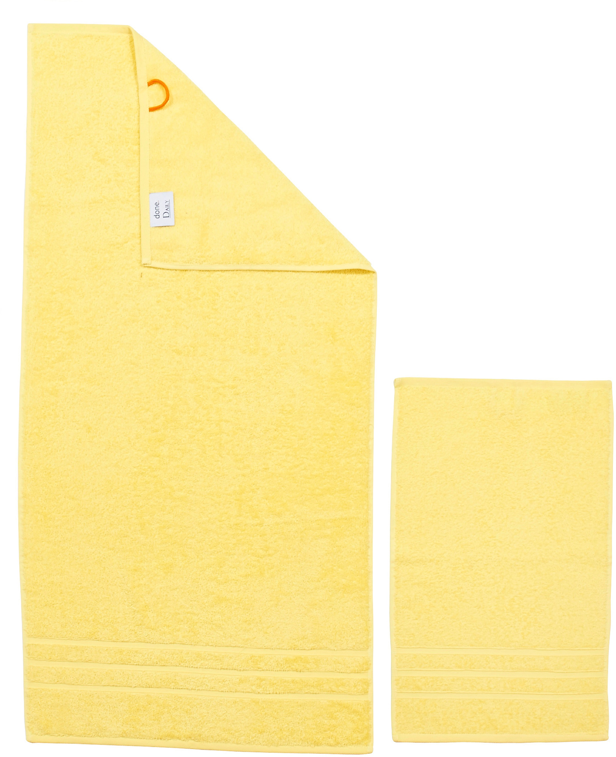 done. Handtuch Set "Daily Uni" Set 4 Stk. Walkfrottier saugfähiges Walkfrot günstig online kaufen