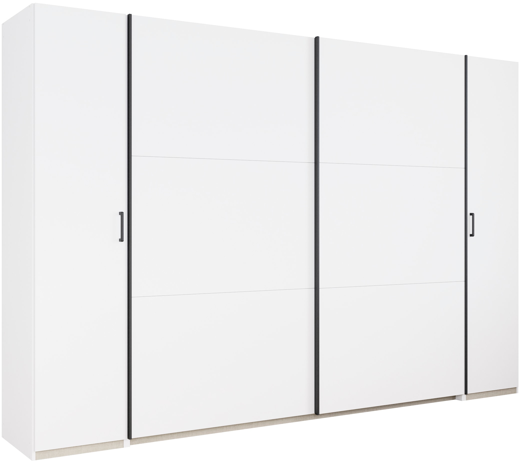 rauch Schwebetürenschrank "Kleiderschrank Drehtürenschrank Schrank Garderobe KRONACH" in 3 Ausstattungen BASIC/CLASSIC/PREMIUM, Breiten 225/268/311/354 cm, mit Dreh- und Schwebetüren und vielen Einlegeböden MADE IN GERMANY