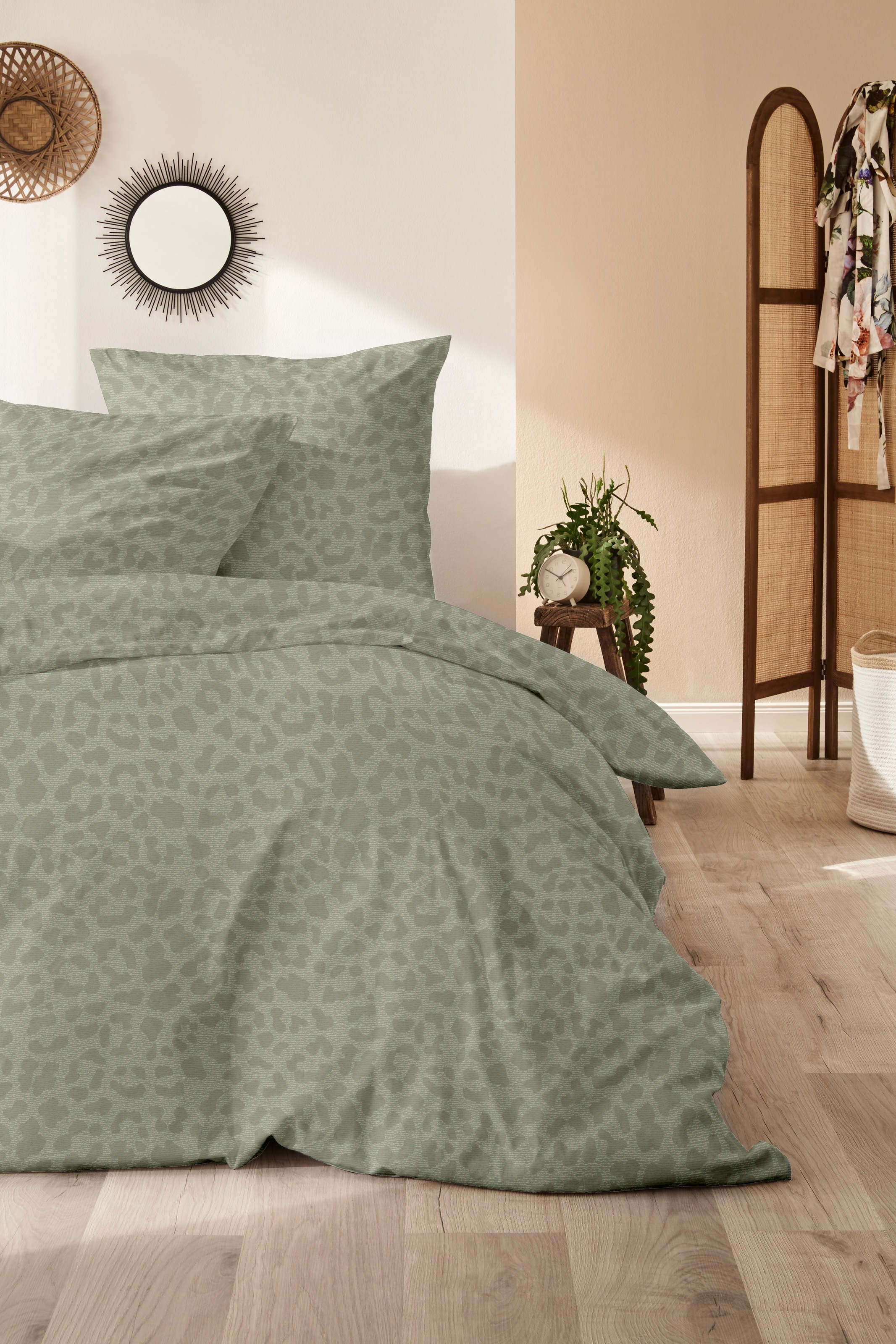 Primera Bettwäsche "Biber-Bettwäsche Leo" 2 Stk. tlg. mit dezentem Leo-Desi günstig online kaufen