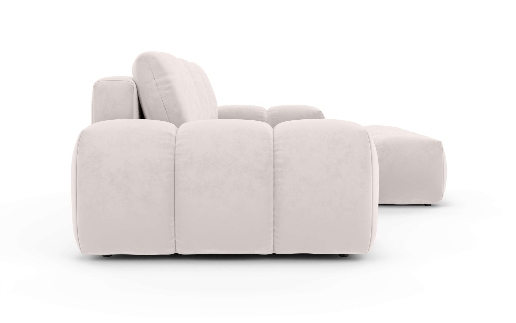 INOSIGN Ecksofa »AZITA klein optionale Schlafsofa mit Bettkasten, B/T/H: 270/166,5/84cm«, L-Form mit Wellenunterfederung, Bubble-Optik