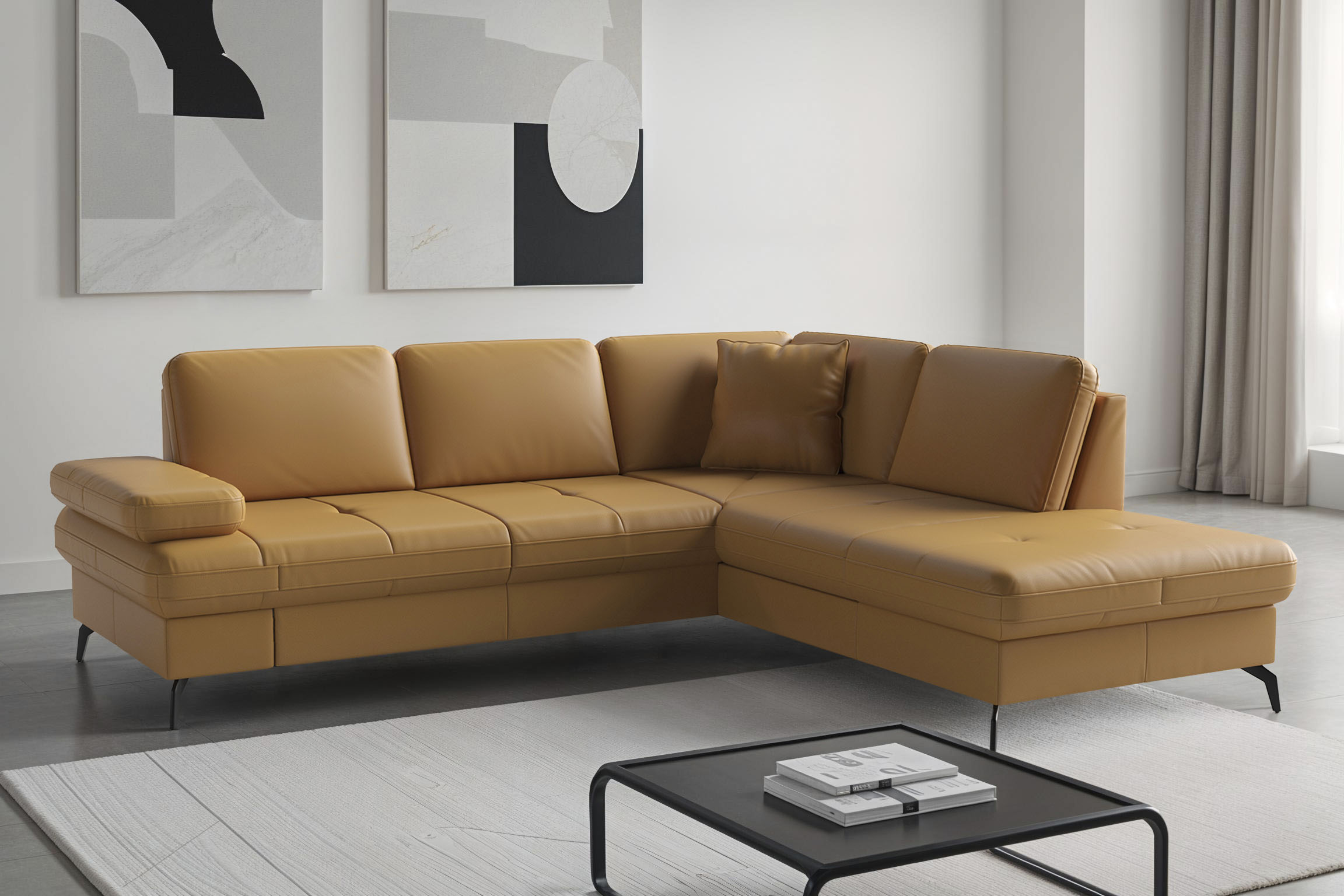 sit&more Ecksofa "Morris Jubi, Ottomane, Breite 238 cm" mit Armteilfunktion, wahlweise mit Schlaffunktion