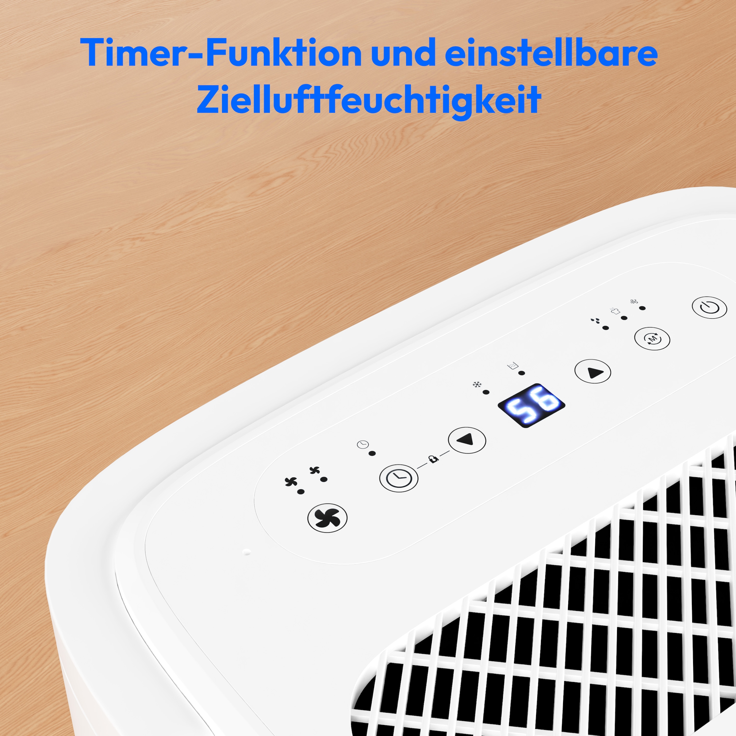 Medion® Luftentfeuchter »DH20 (MD12048), für Räume bis zu 20m²«, Entfeuchtung 20 l/Tag, Tank 5,4 l, Entfeuchtungsleistung 20L/Tag, Volumen Wassertank 5,4L, 3 Modi