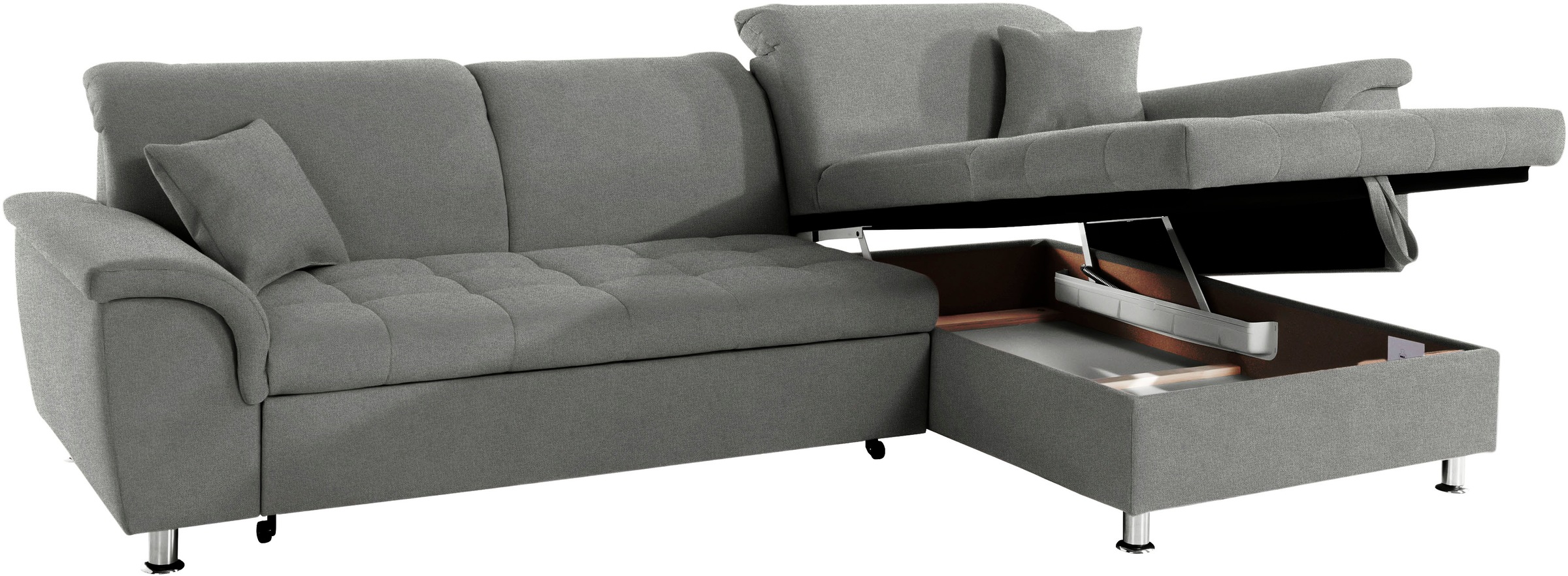 DOMO collection Ecksofa »Franzi L-Form«, wahlweise mit Kopfteilverstellung (dann Tiefe: 170 cm)