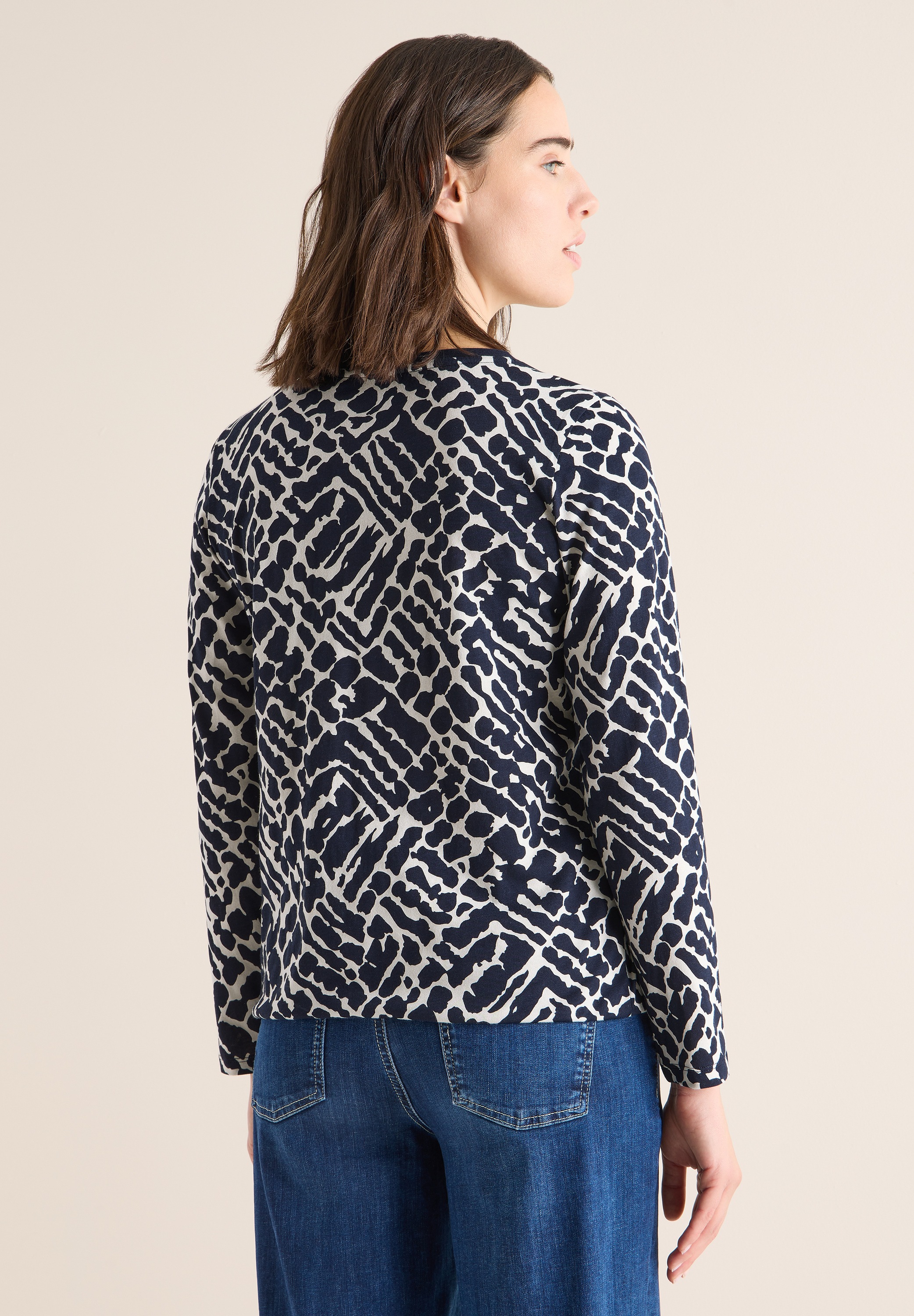 Cecil Langarmshirt mit grafischem Muster günstig online kaufen