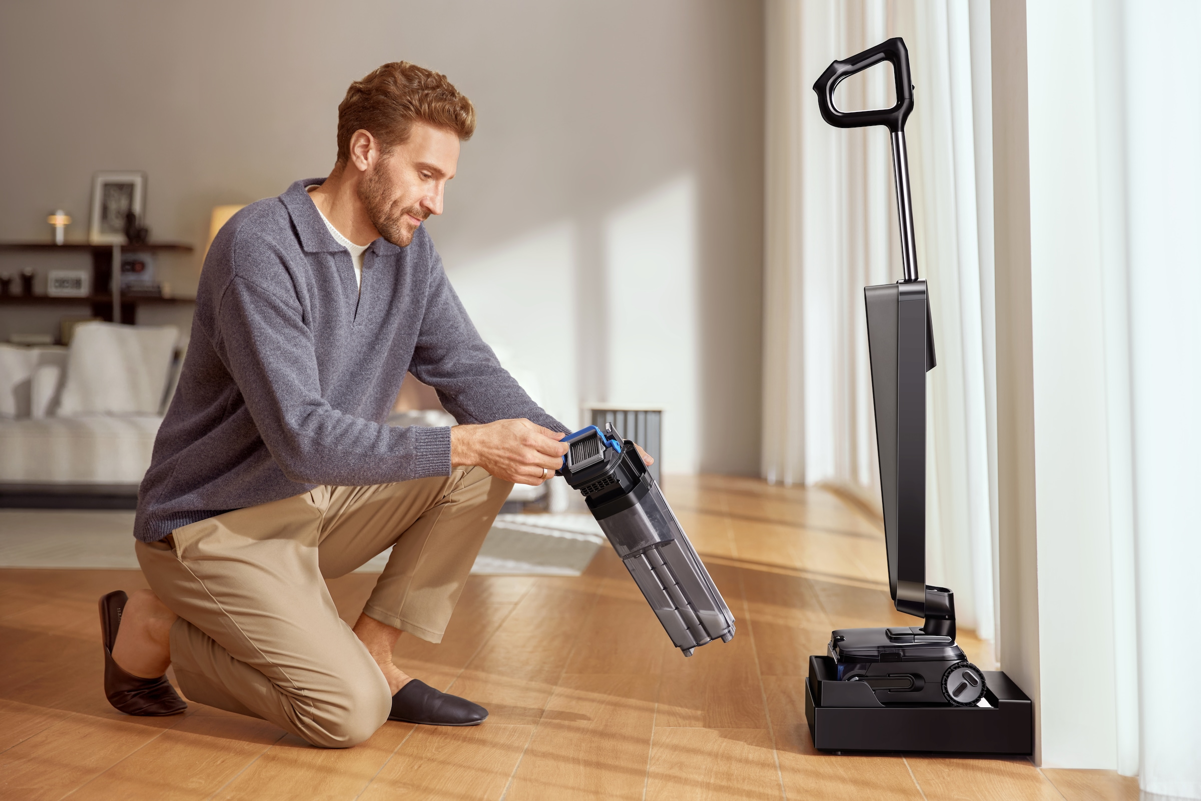 Tineco Nass-Trocken-Sauger »FLOOR ONE S9 Scientist Complete, mit Wasserstrahl und Gummiabzieher« bis zu 80min Akkulaufzeit, 85° Grad Trocknung, Selbstantrieb