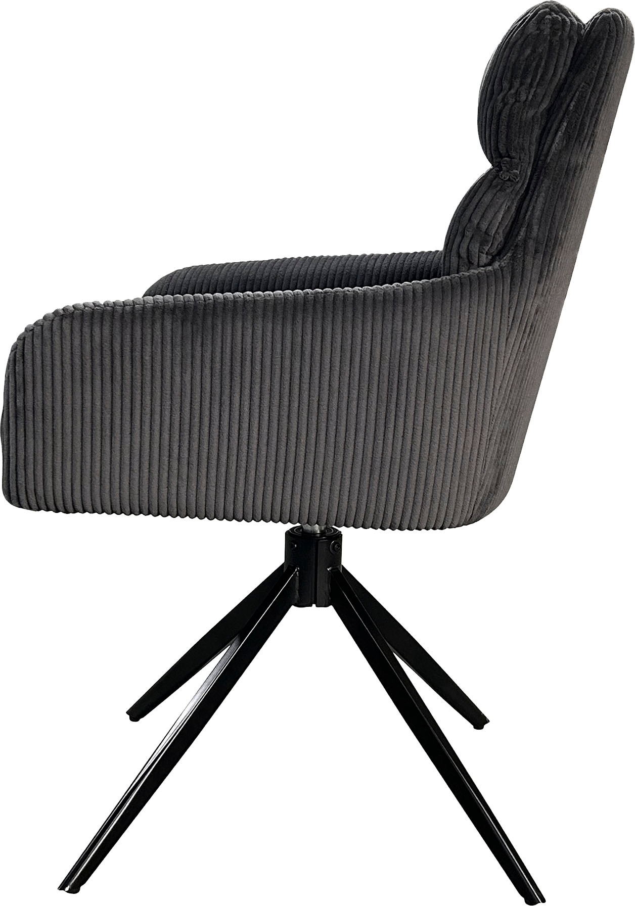 byLIVING Esszimmerstuhl »Pura (2er-Set)«, (Set), Sitzschale 360°drehbar, Metall schwarz, Armlehnstuhl, diverse Farben