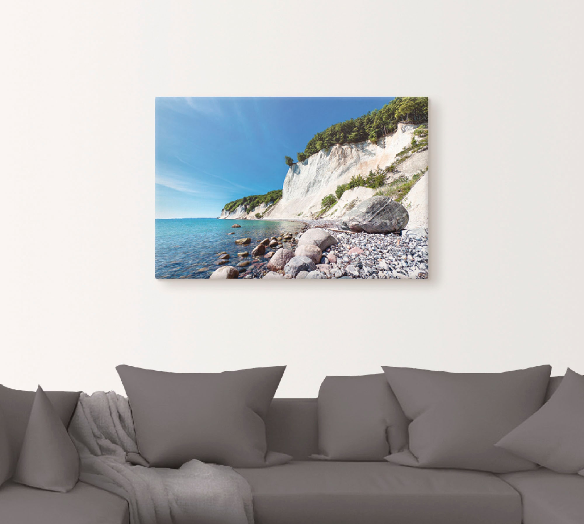 Artland Leinwandbild »Kreidefelsen auf der Insel Rügen 2«, Küste, (1 St.), auf Keilrahmen gespannt