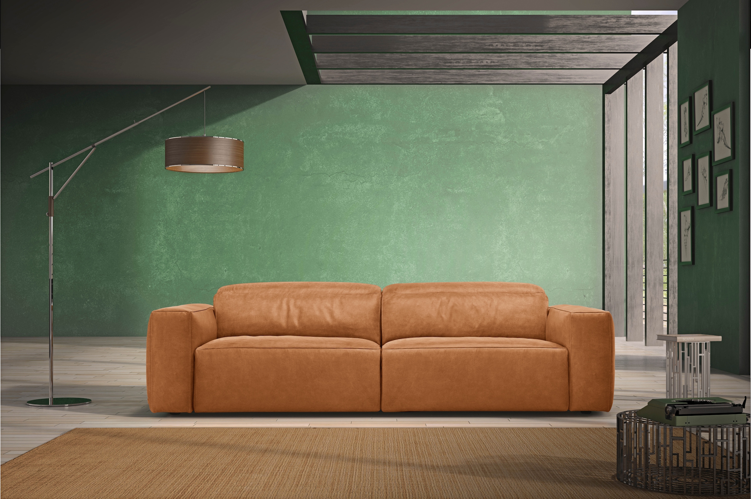 Egoitaliano 2,5-Sitzer "Beverly, Designsofa mit erstklassigem Sitzkomfort und tollen Details" Breite 242 cm, verstellbare Kopfteile