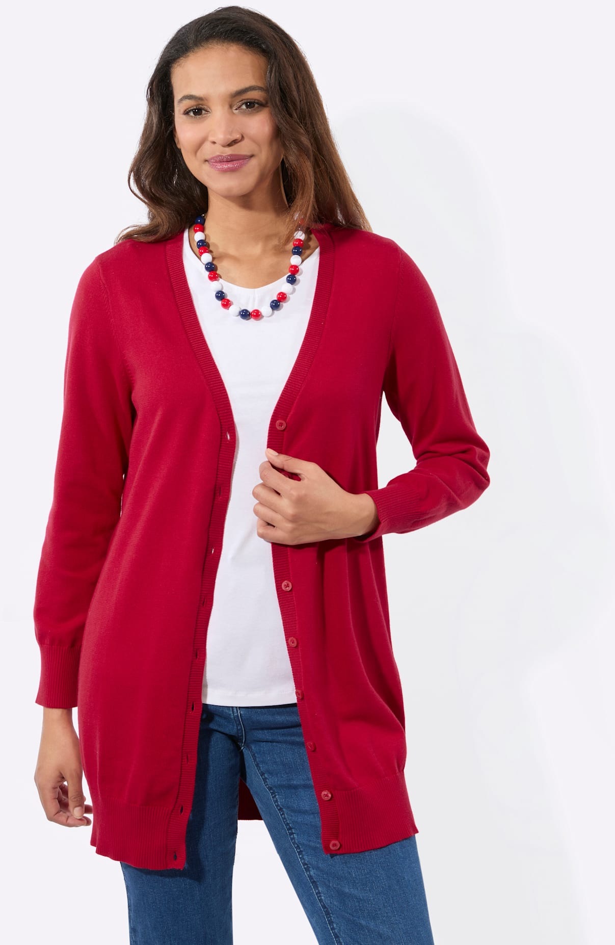 Casual Looks Longstrickjacke