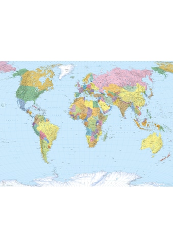 Fototapete »World Map«, 270x188 cm (Breite x Höhe), inklusive Kleister