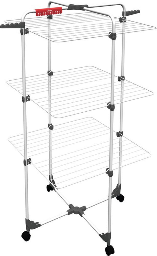 VILEDA Wäscheständer "Vileda MIXER 3 Turmwäscheständer", B:71cm H:132cm T:71cmweiß, vileda mixer 3, Wäscheständer, viel Platz auf engstem Raum,