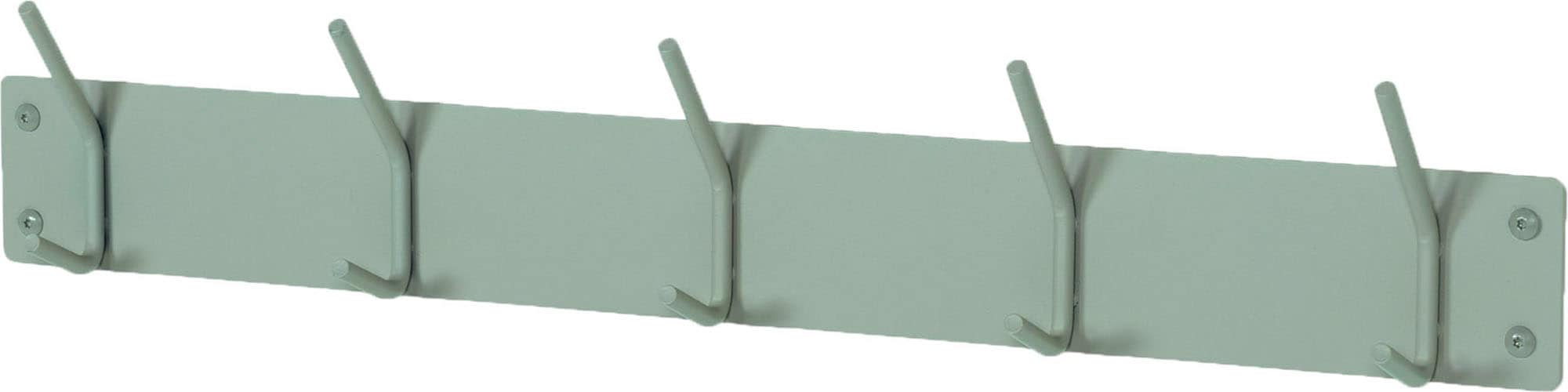 Spinder Design Garderobenhaken »FUSION 5«, (1 St.), Wandgarderobe aus Stahl mit 5 Haken und Hutablage aus Eichenholz