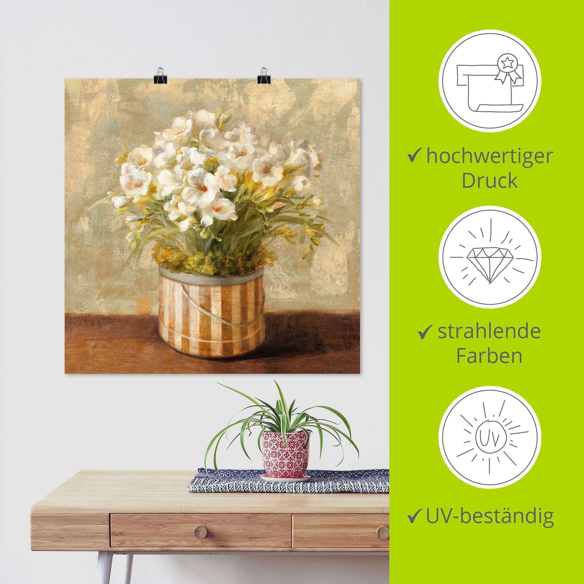Artland Wandbild »Fresien«, Blumen, (1 St.), als Leinwandbild, Poster in verschied. Größen