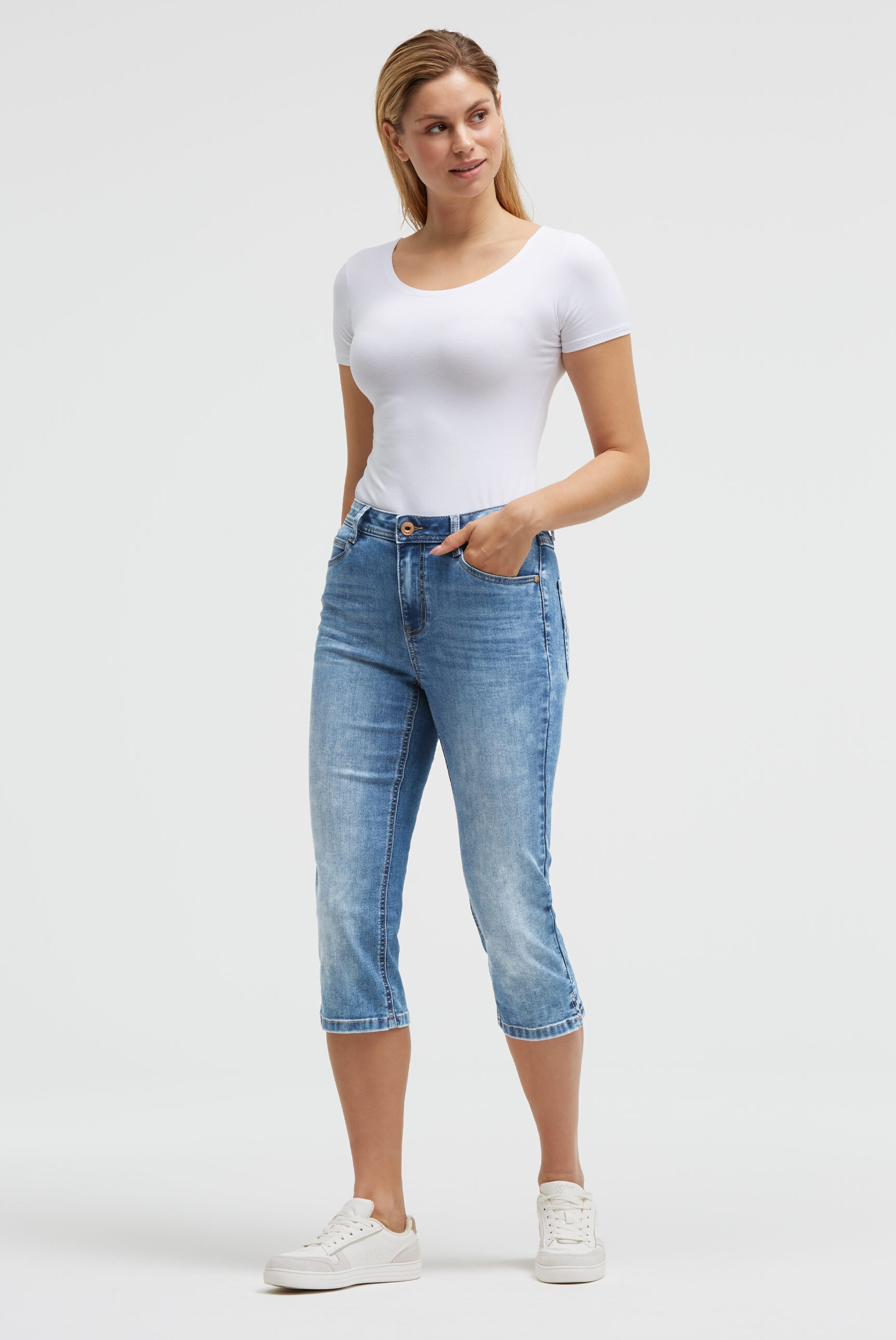 SOCCX Regular-fit-Jeans mit Schlitz am Saum