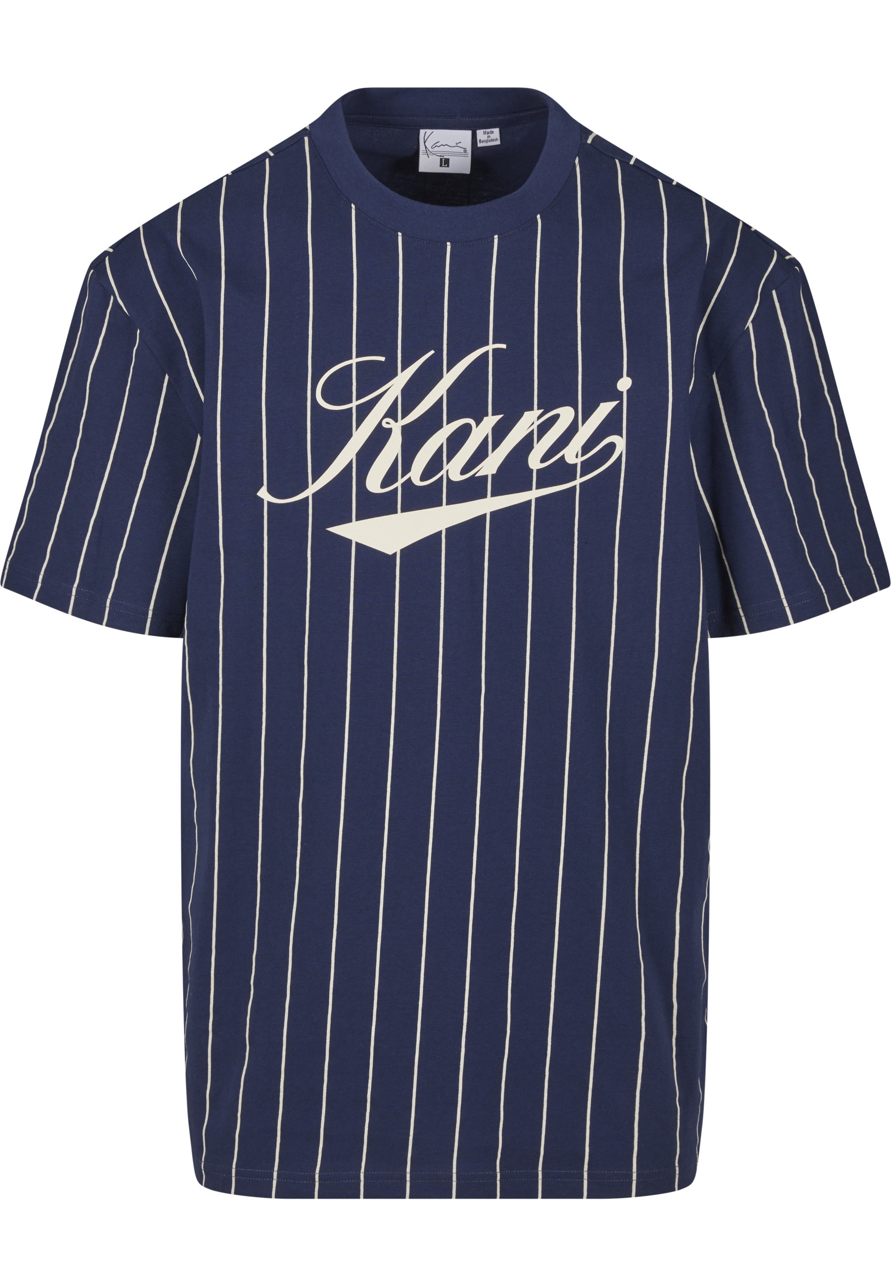 Karl Kani T-Shirt "Karl Kani Cursive Varsity Pinstripe T-Shirt" 1