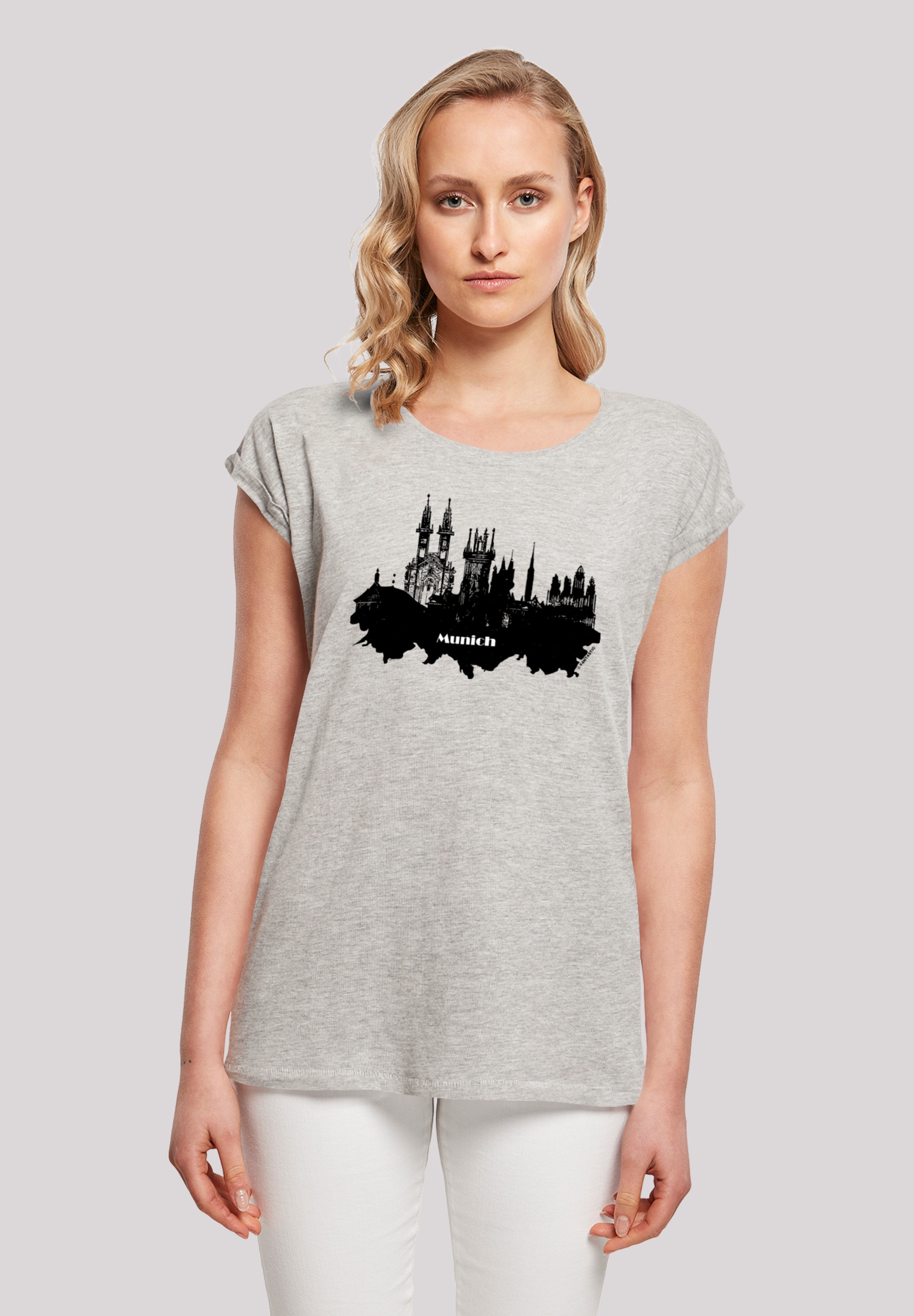 F4NT4STIC T-Shirt "Cities Collection - Munich skyline", Print