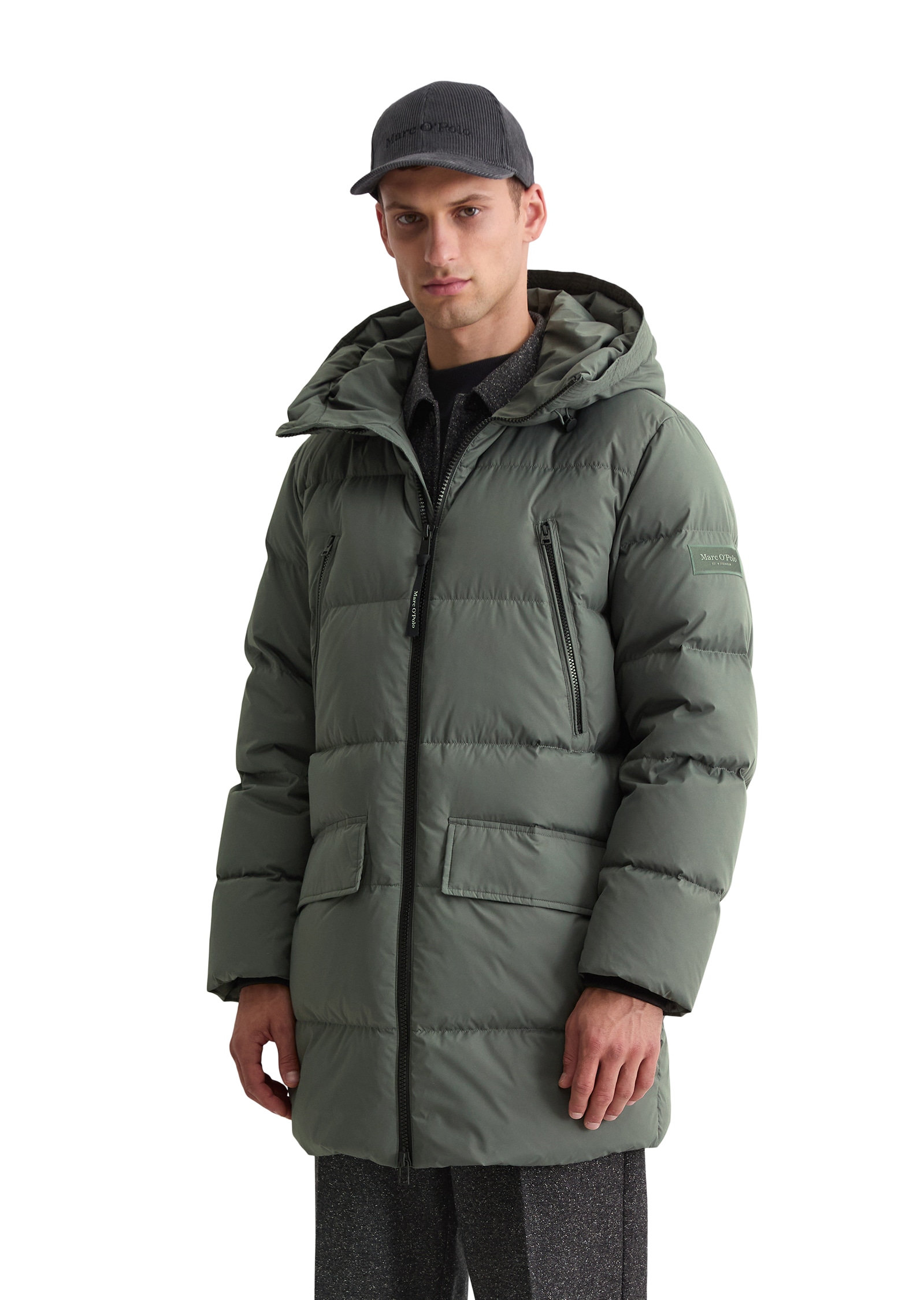 Marc OPolo Daunenjacke, mit Kapuze, Pufferjacke, regular fit, eingesetzte, günstig online kaufen