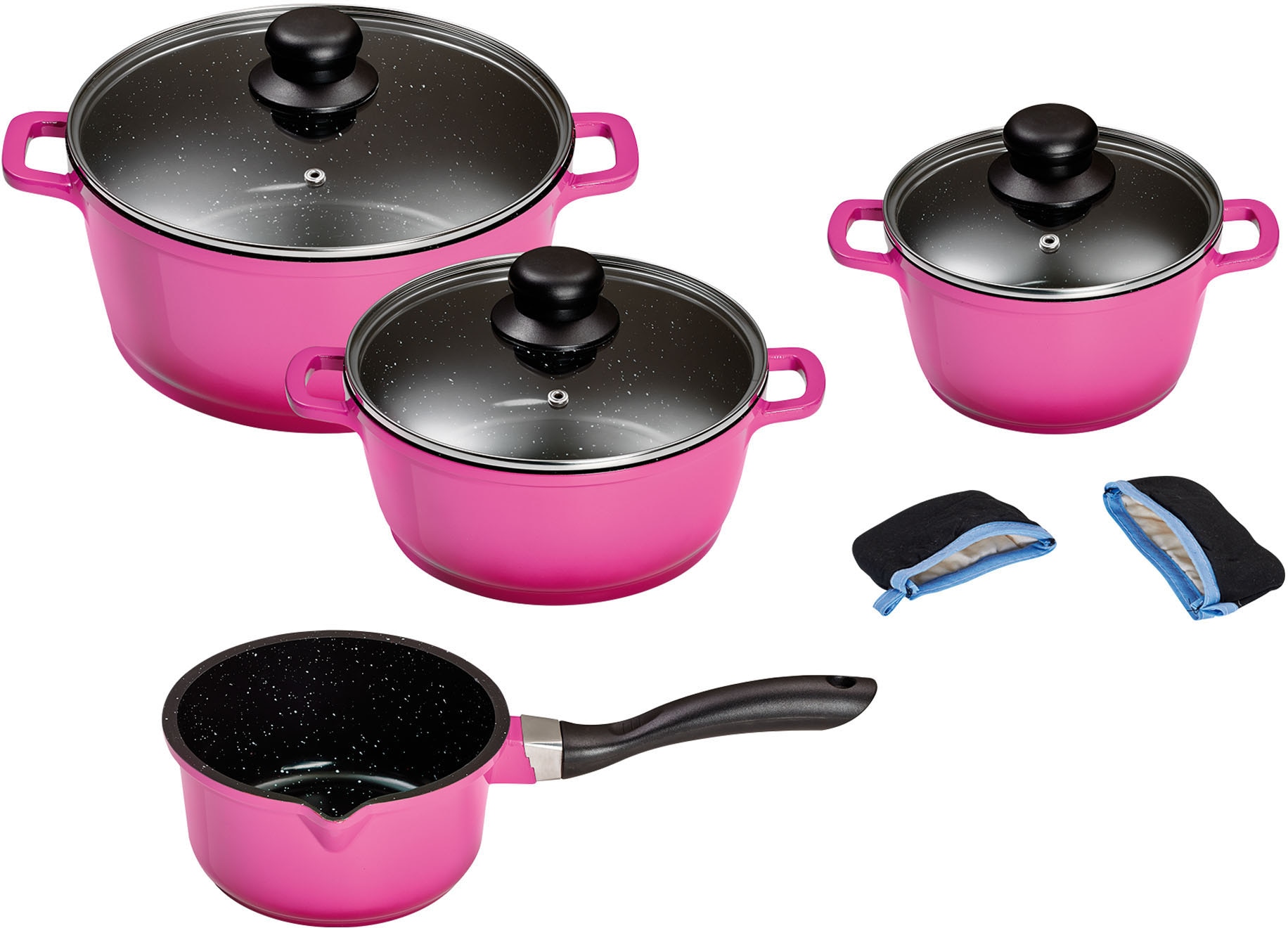 KING Topf-Set »Berry«, 4 Deckel, 6 Aluminiumguss, BAUR | (Set, Induktion Küchenreibe), tlg., 3 kaufen Töpfe