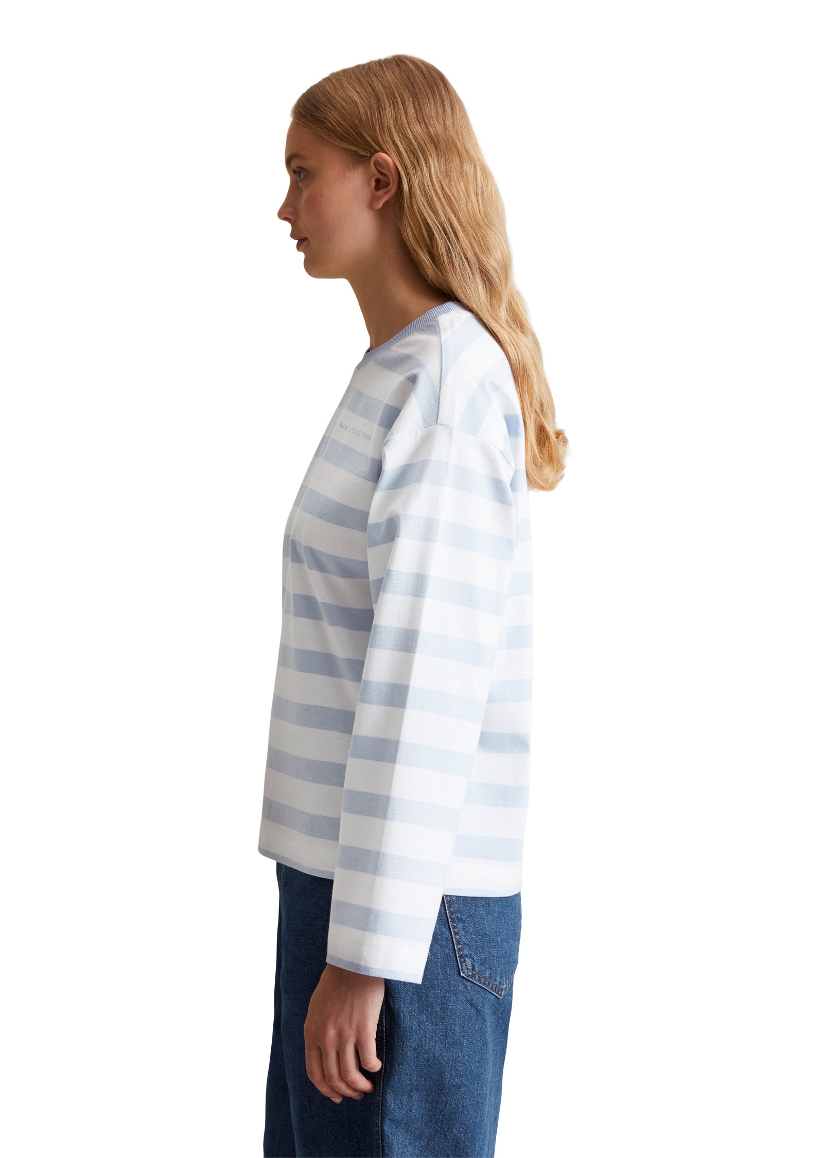 Marc OPolo DENIM Langarmshirt "aus garngefärbtem Heavy Jersey" günstig online kaufen