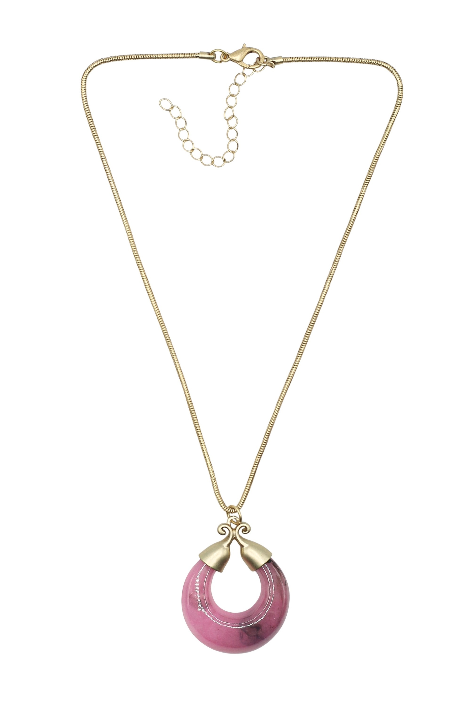 COLLEZIONE ALESSANDRO Kette mit Anhänger »Marble Glow«, altgold mit marmoriertem Anhänger