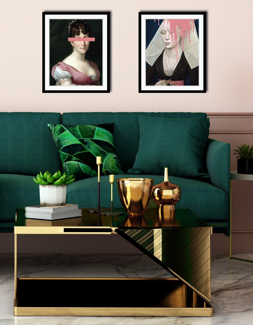 queence Bild »Marita mit Farbklecks«, Frau-Historische Persönlichkeiten-Bilder von Frauen-Kunst-Gemälde, HD Premium Poster-Druck inkl. Holzrahmen