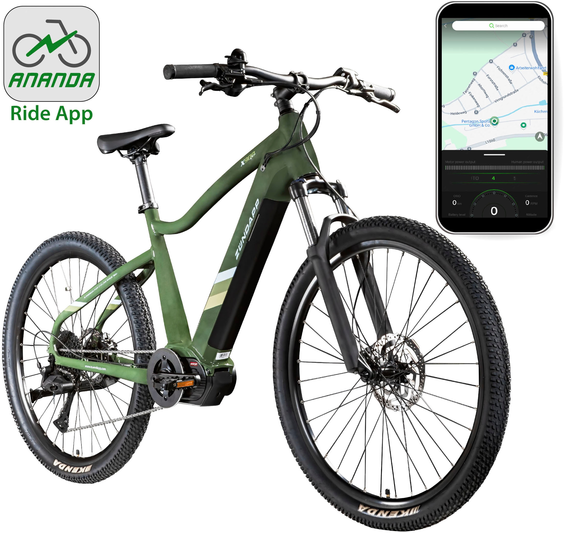 Zündapp E-Bike »X900«, 10 Gang, Shimano, Cues U6020 SGS, Mittelmotor 250 W