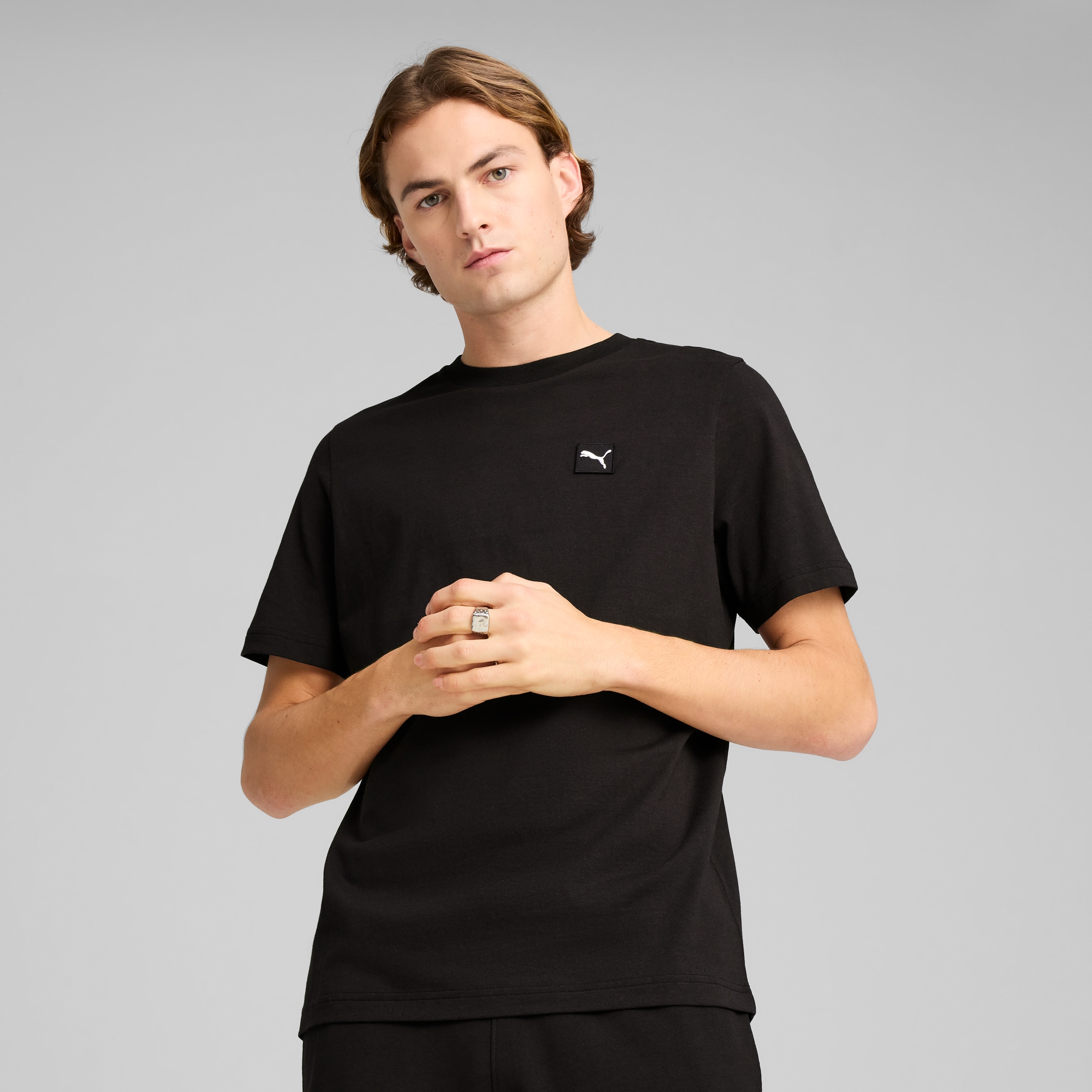 Puma T-Shirt "Ess Elevated Tee" Kurzarmdesign, Rundhalsausschnitt, Aus Baumwolle