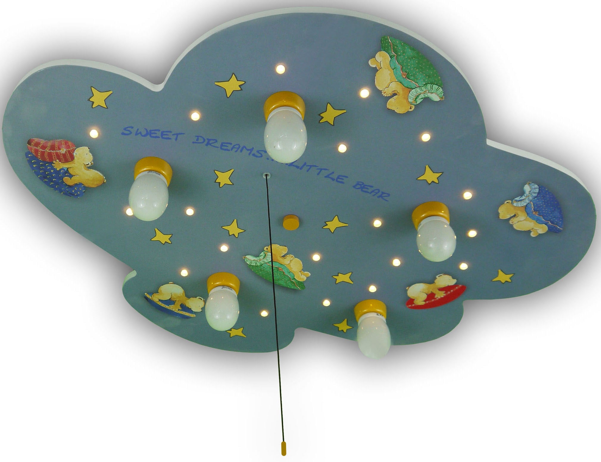 NIERMANN Deckenleuchte "Wolke Bärchen", 5, H: 7cm, 1 Stk., bunt, Kinderzimmer, Leuchten, Deckenleuchte Wolke Bärchen