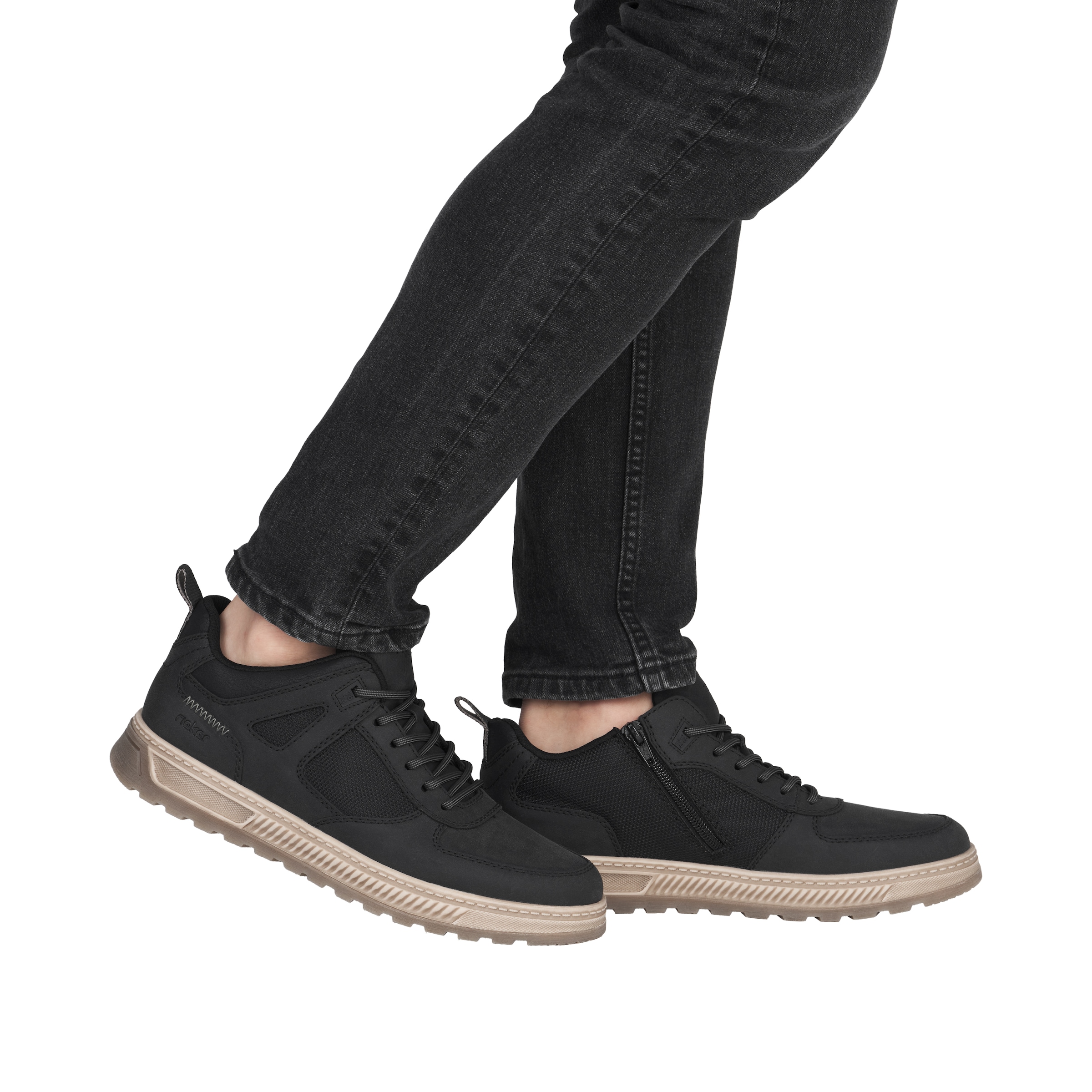 Rieker Sneaker, Schnürschuh, Halbschuh, Outdoorschuh mit gepolstertem Schaftrand