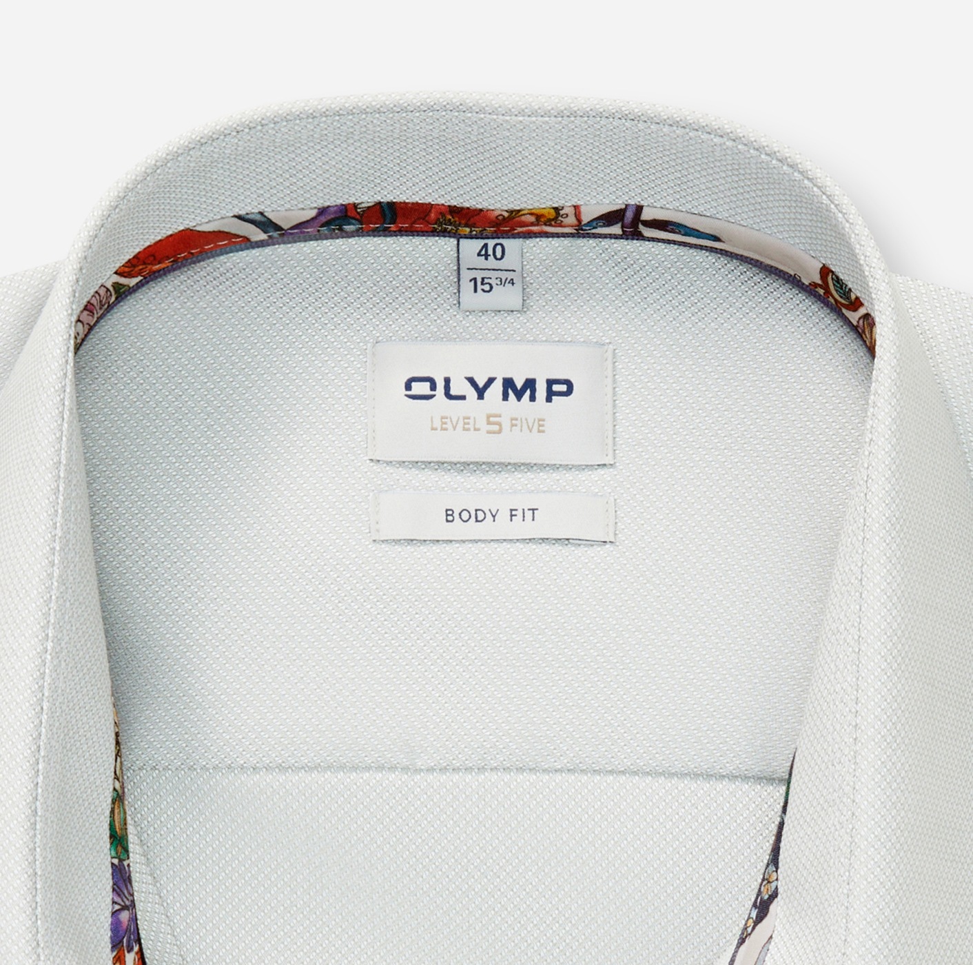 OLYMP Businesshemd »Level 5«, Manschetteninnenseite gemustert, body fit, New York-Kentkragen