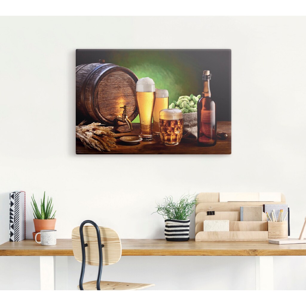 Artland Wandbild »Bier Stillleben«, Getränke, (1 St.)