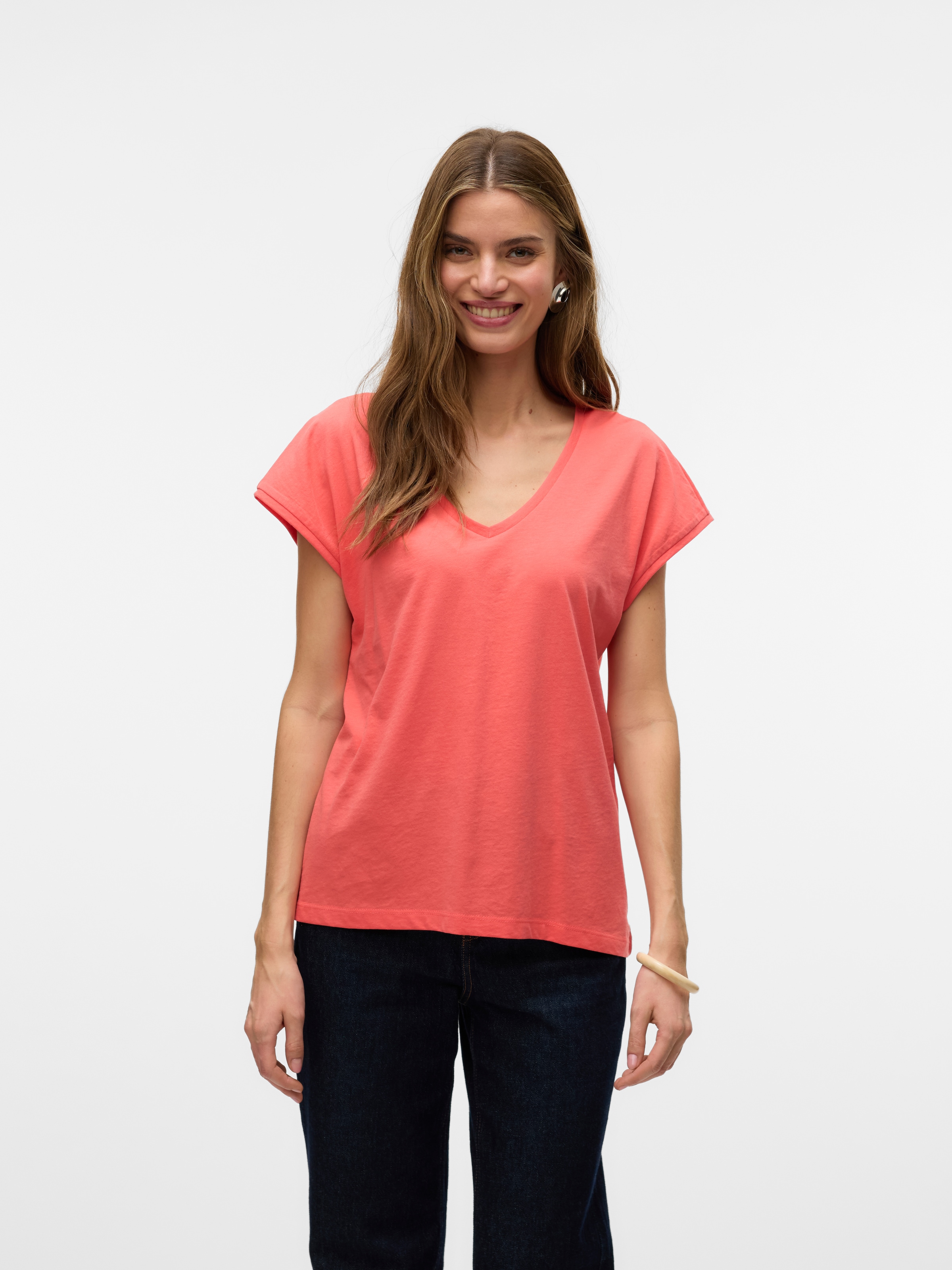 Vero Moda »VMLUNA SS V-NECK TEE JRS NOOS«